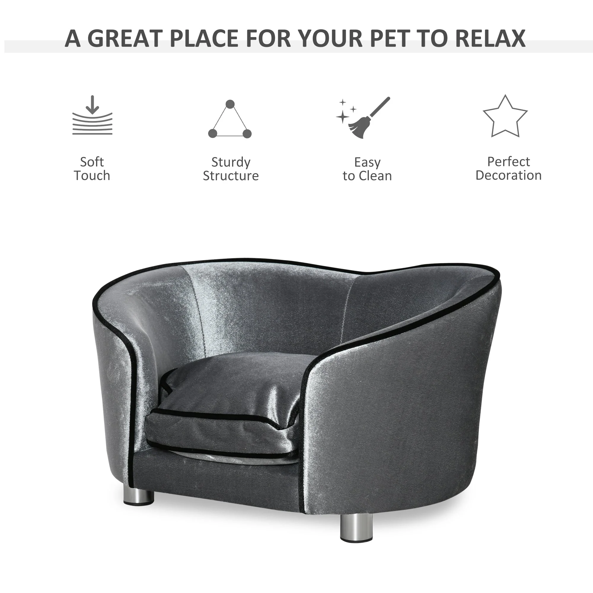 PawHut Pet Sofa Couch - Image 6