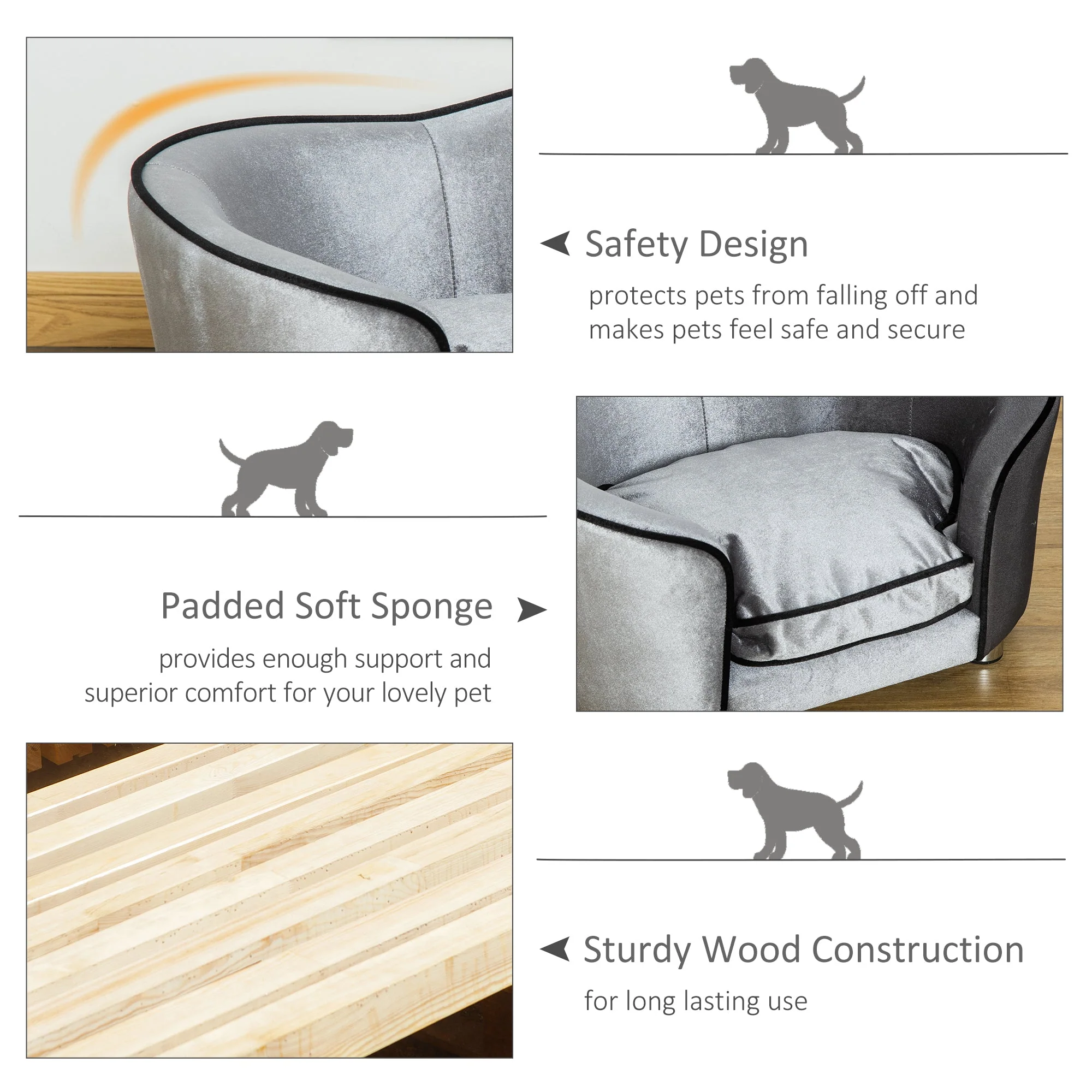 PawHut Pet Sofa Couch - Image 7
