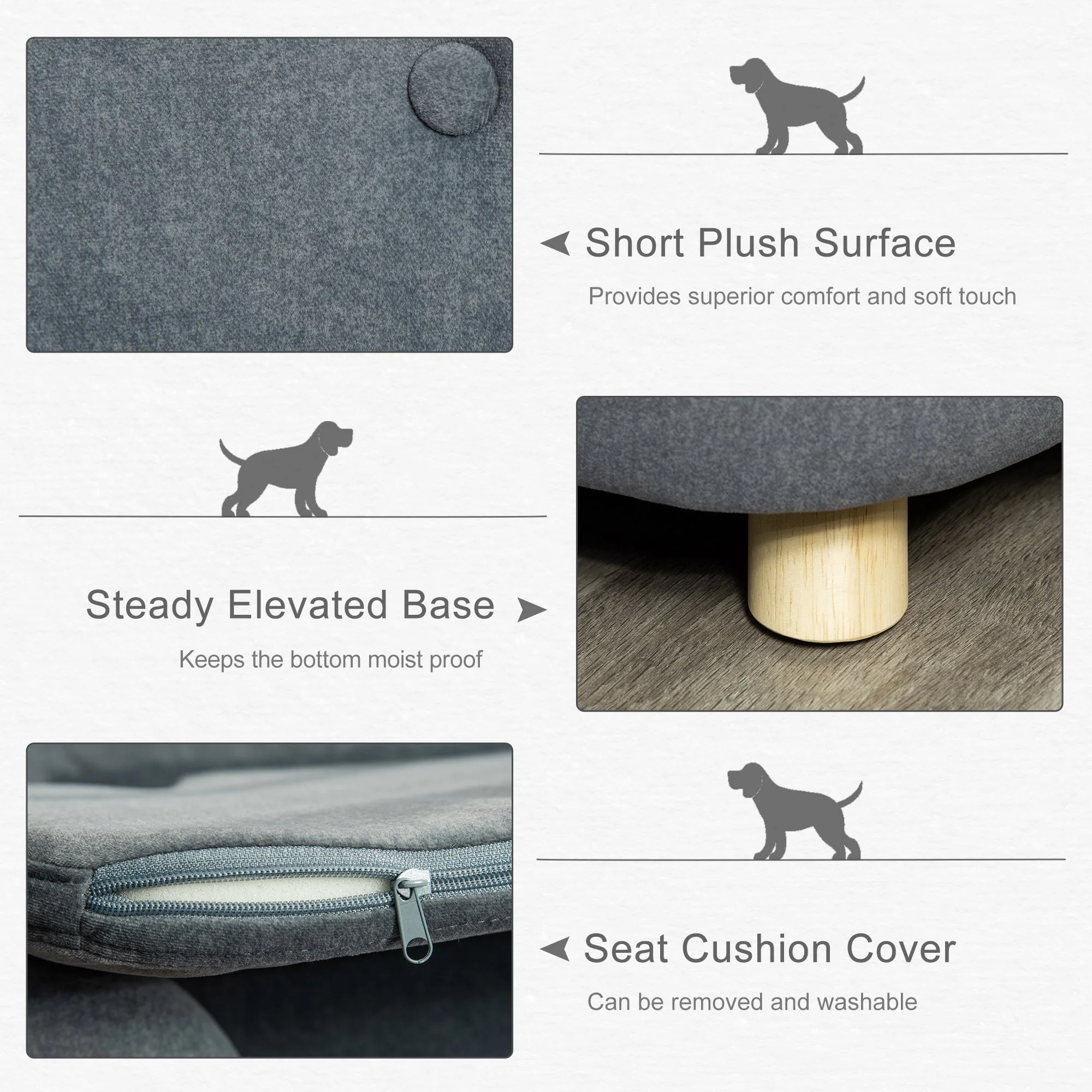 PawHut Pet Sofa Puppy Kitten Lounge - Image 5