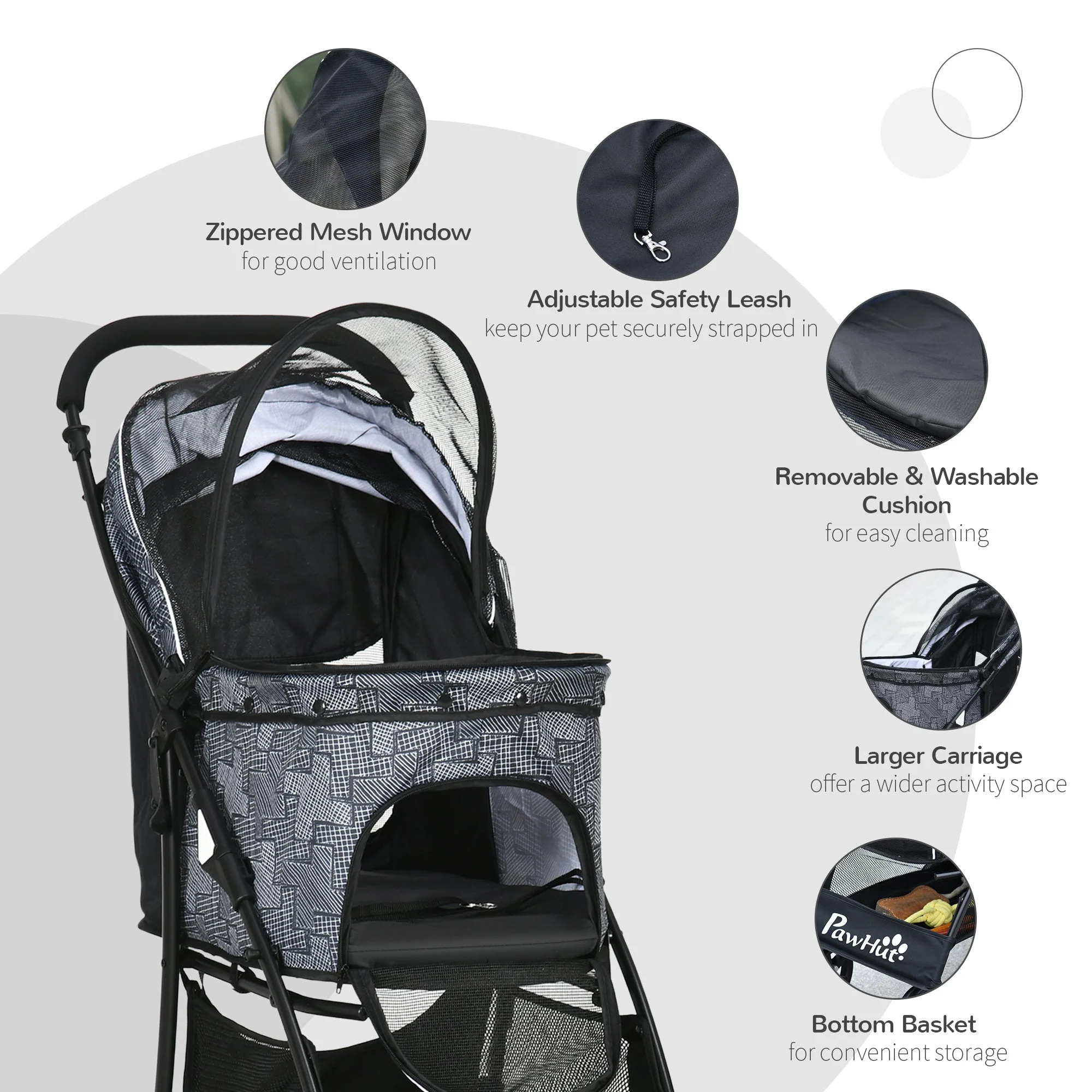 PawHut Pet Stroller - Image 8