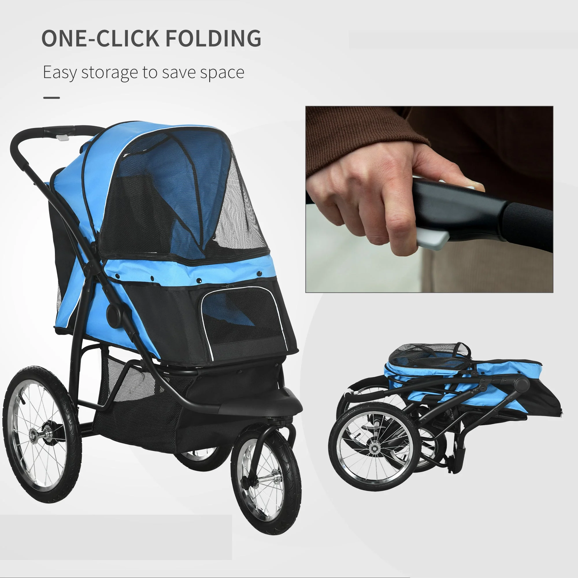 PawHut Pet Stroller Jogger for Medium - Image 3