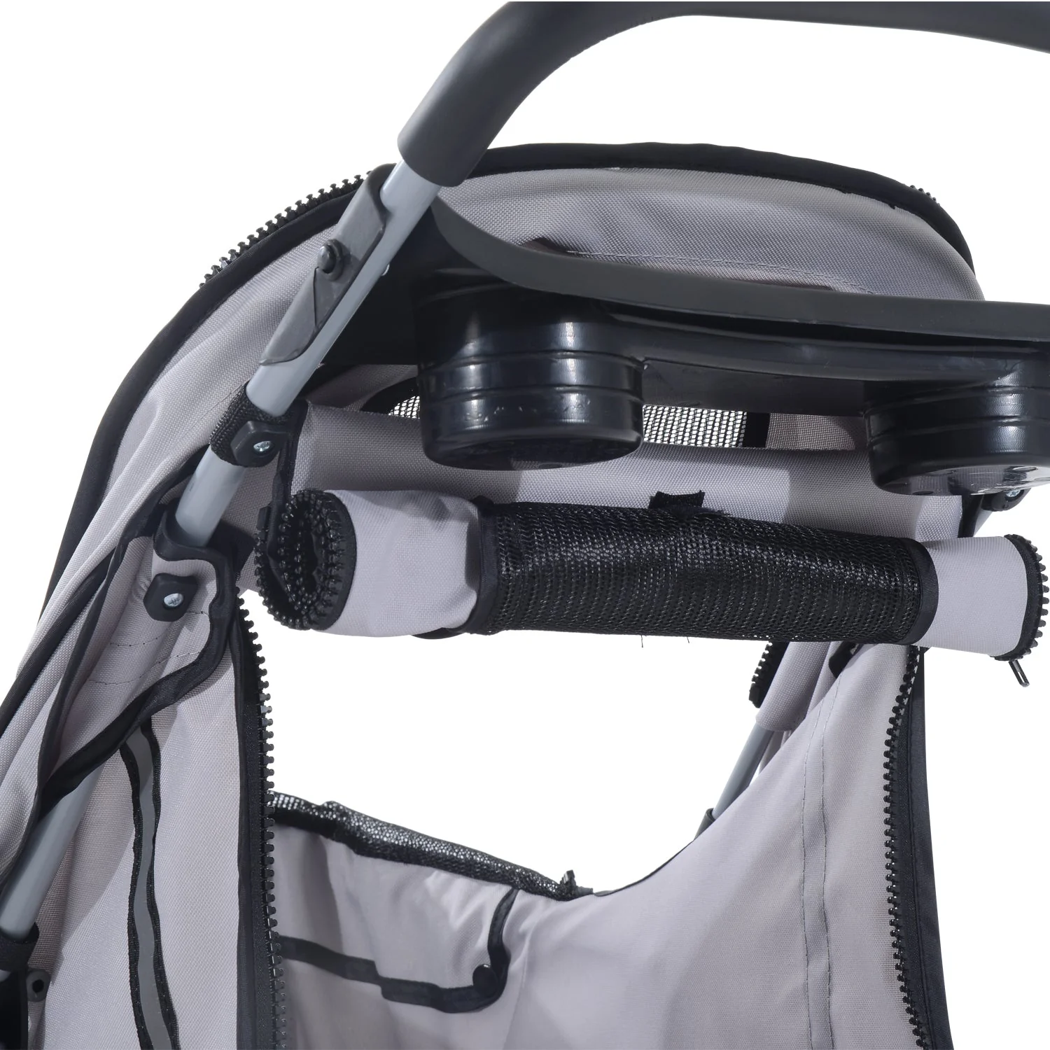 PawHut Pet Travel Stroller Cat Dog Pushchair Trolley Puppy Jogger Carrier Three Wheels for Small Miniature DogsGrey - Image 9
