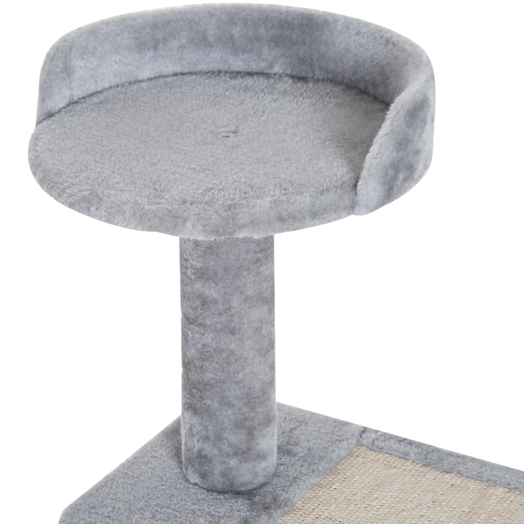 PawHut Plush Cat Tree Activity Center-Grey - Image 7