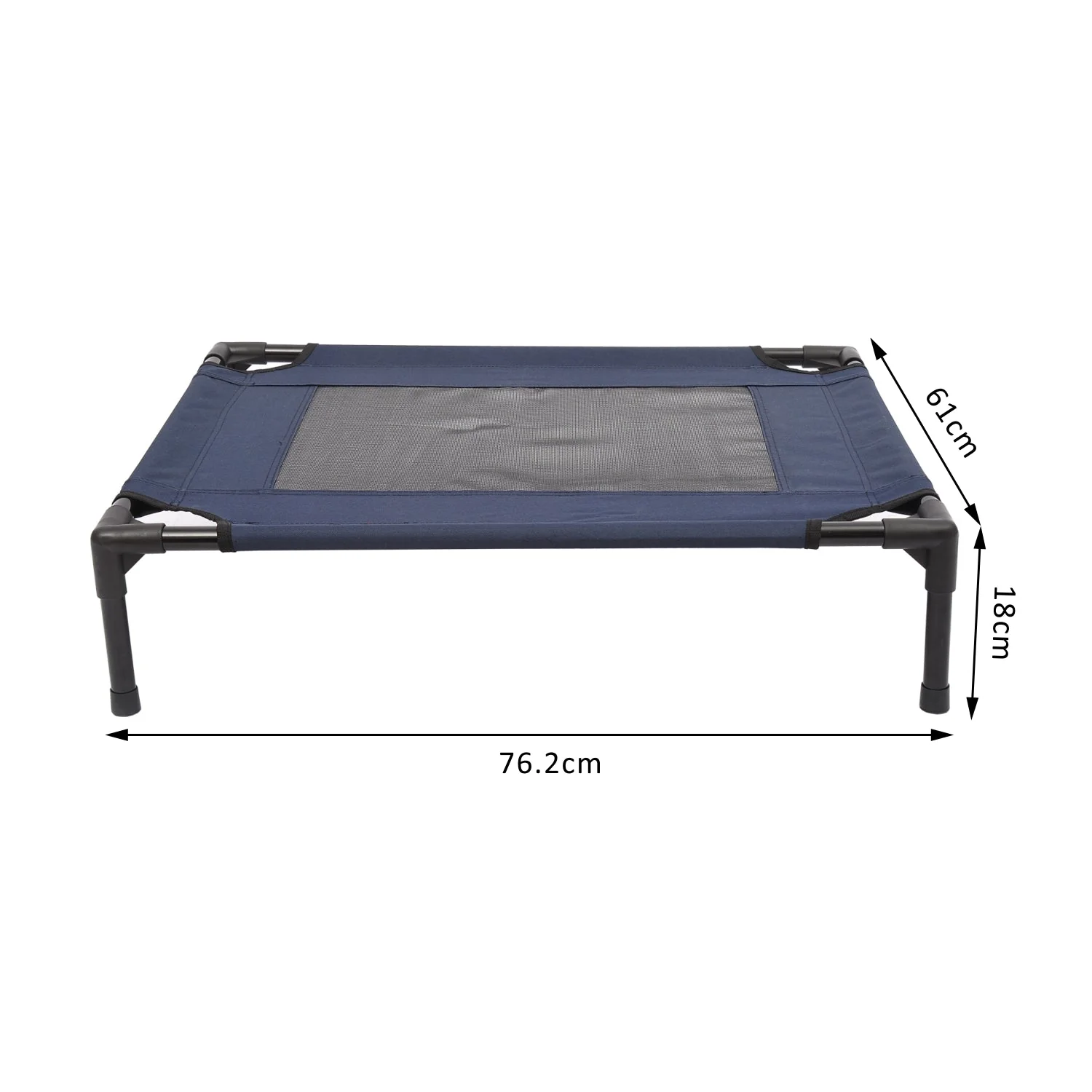 PawHut Portable Pets Elevated Raised Cot Bed-Blue - Image 4