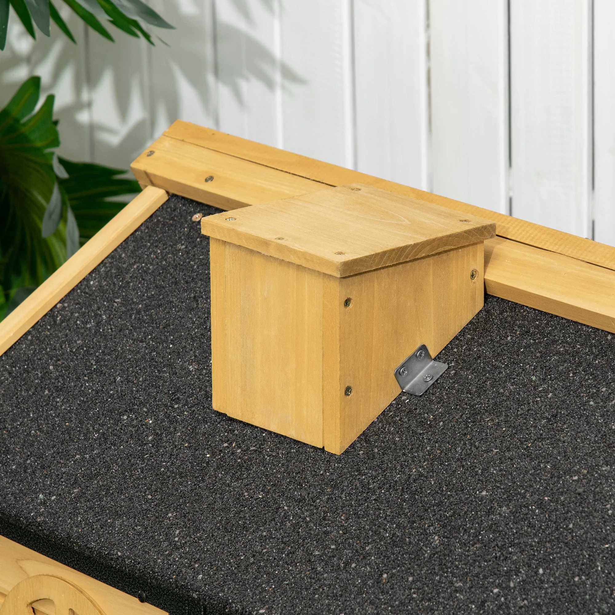 PawHut Rabbit Hutch Outdoor Bunny Cage with Run - Image 2