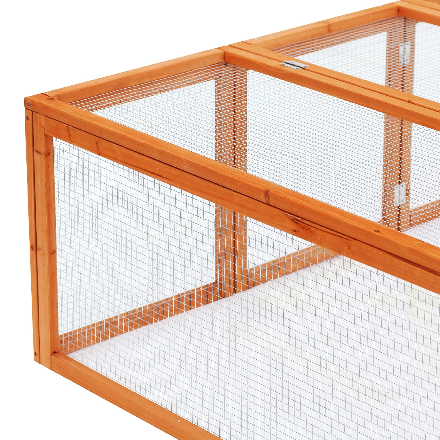 PawHut Rabbit Hutch W/ Mesh Wire - Image 6