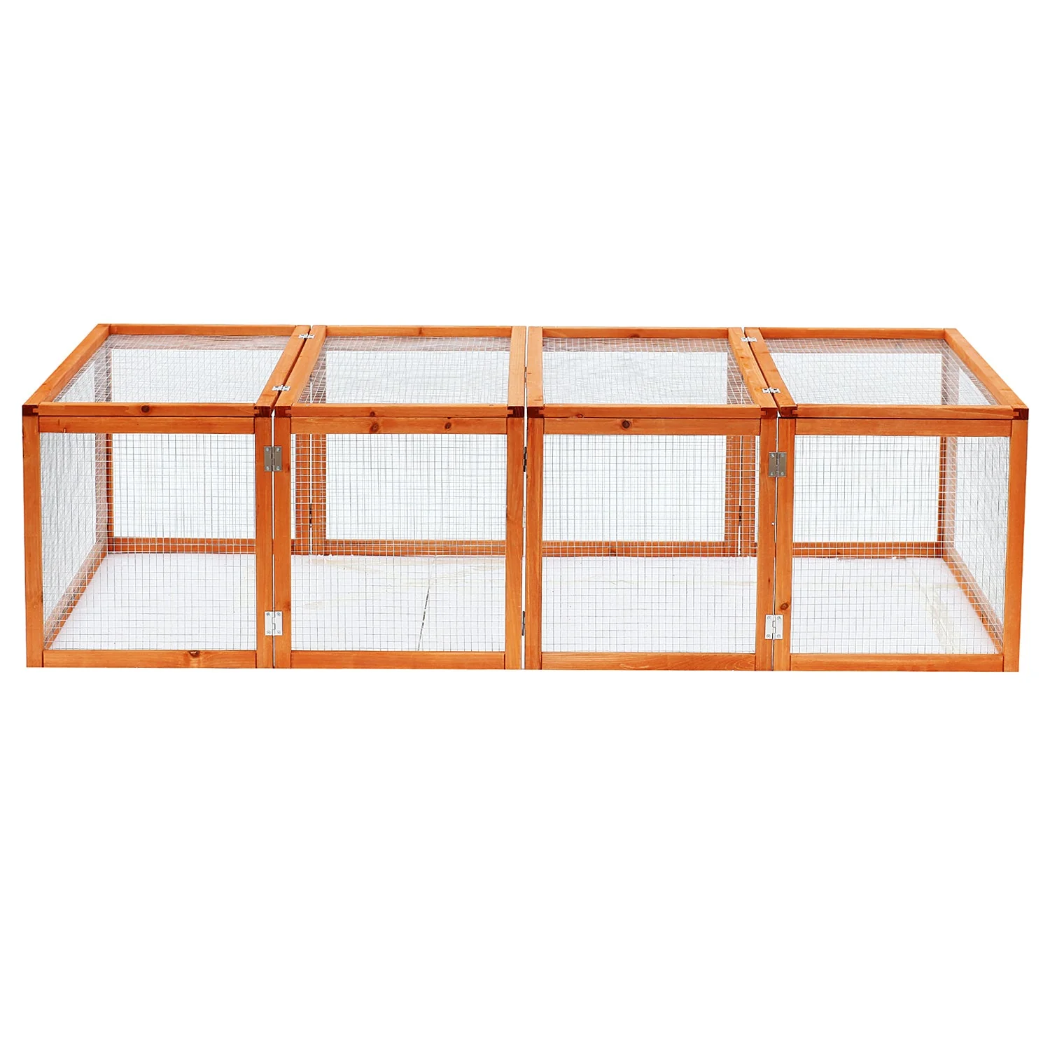 PawHut Rabbit Hutch W/ Mesh Wire - Image 7