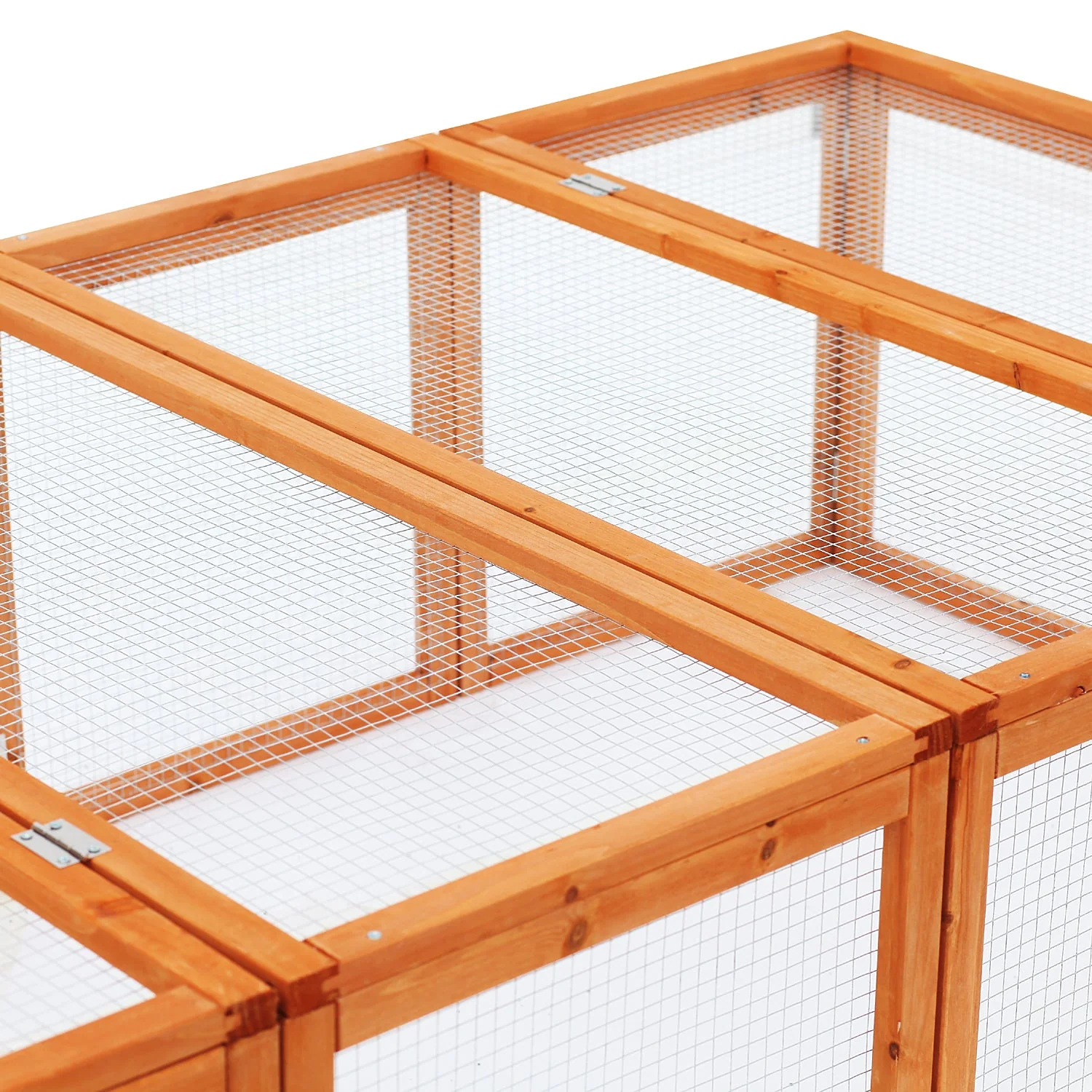 PawHut Rabbit Hutch W/ Mesh Wire - Image 8