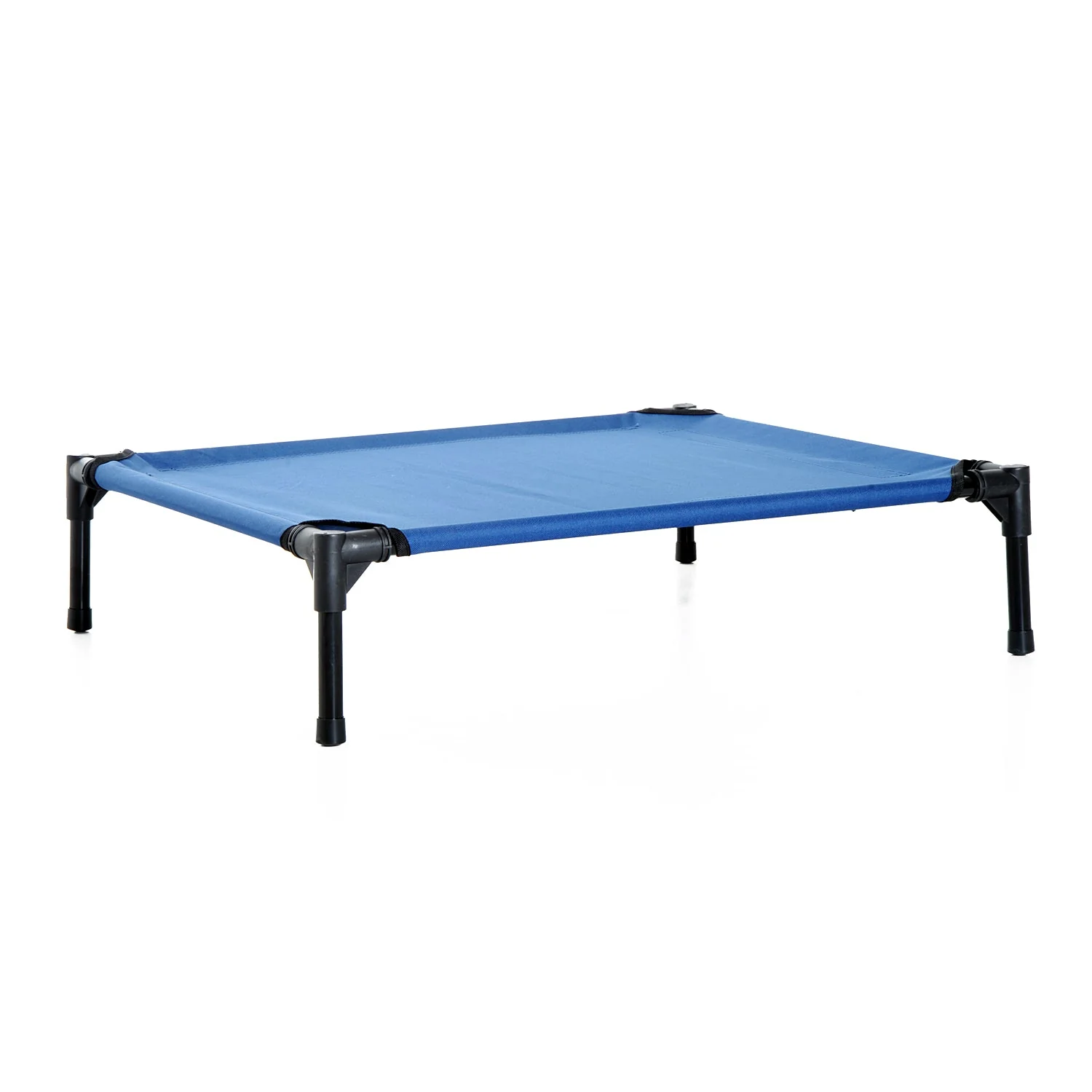 Pawhut Raised Dog Bed Cat Elevated Lifted Portable Camping With Metal Frame Blue (Medium) - Image 4