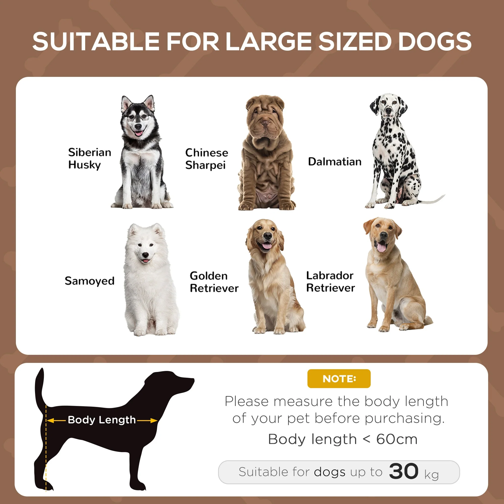 PawHut Raised Dog Bed Waterproof Elevated Pet Cot with Breathable Mesh UV Protection Canopy Coffee - Image 2