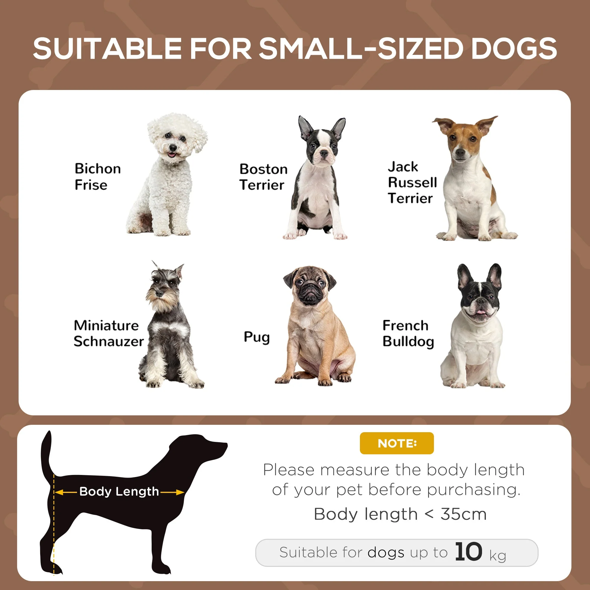PawHut Raised Dog Bed Waterproof Elevated Pet Cot with Breathable Mesh UV Protection Canopy Coffee - Image 5