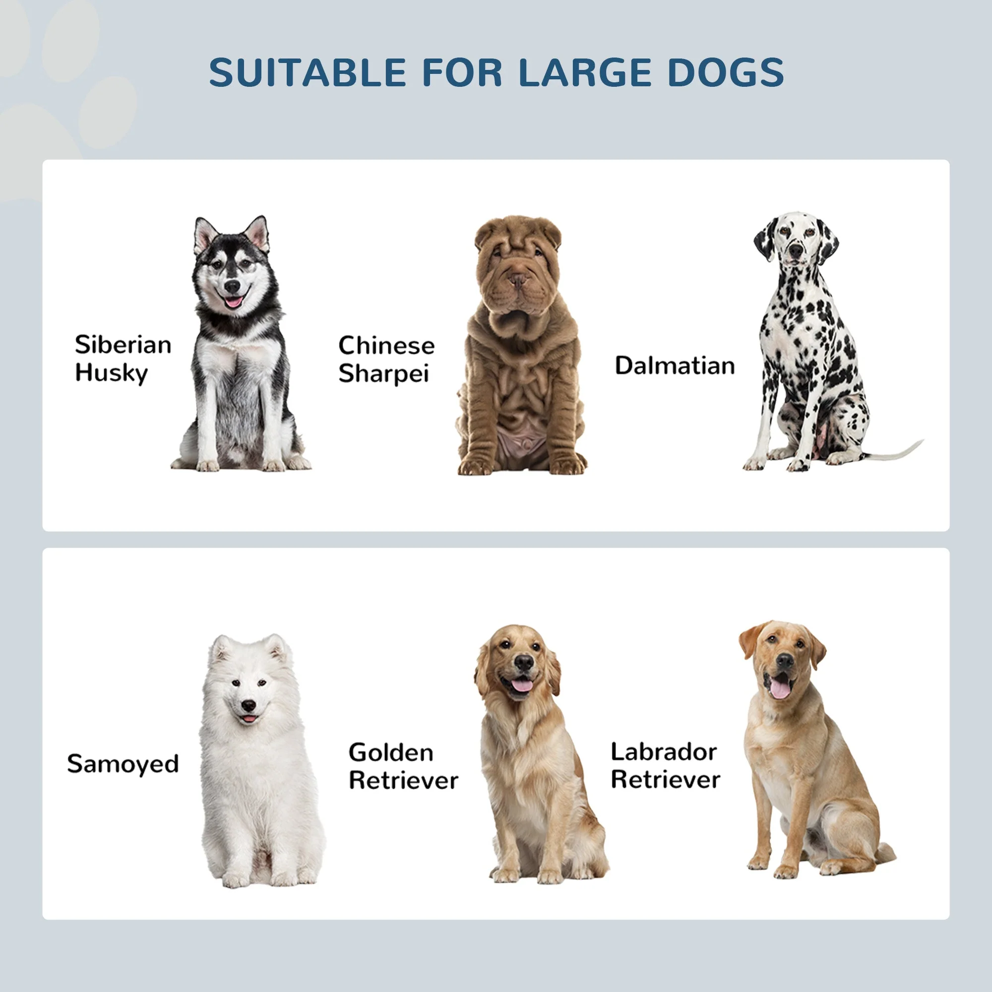 PawHut Raised Dog Bowls for Large Dogs Pet Feeding Station with Stand - Image 2