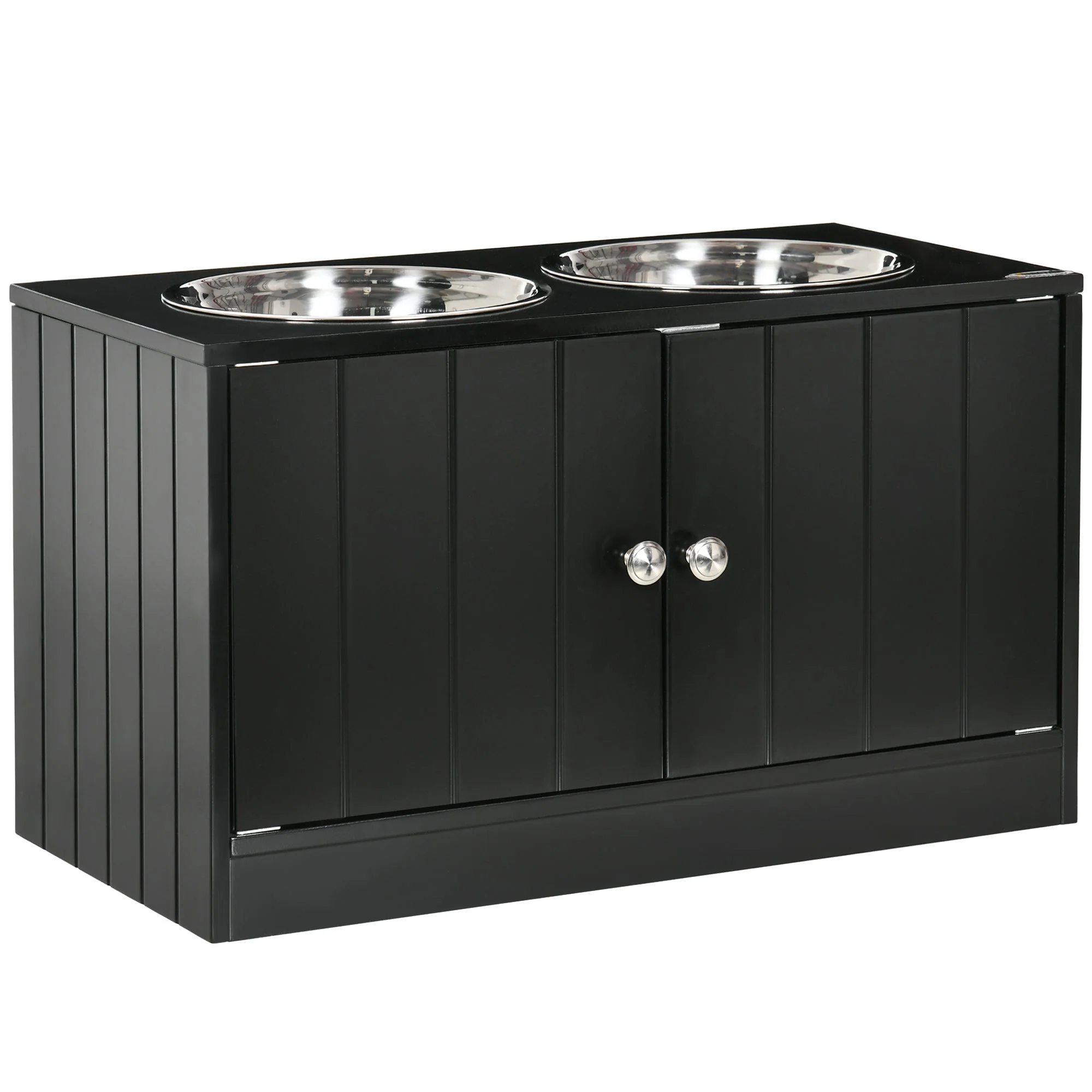 PawHut Raised Dog Bowls for Large Dogs Pet Feeding Station with Stand - Image 4