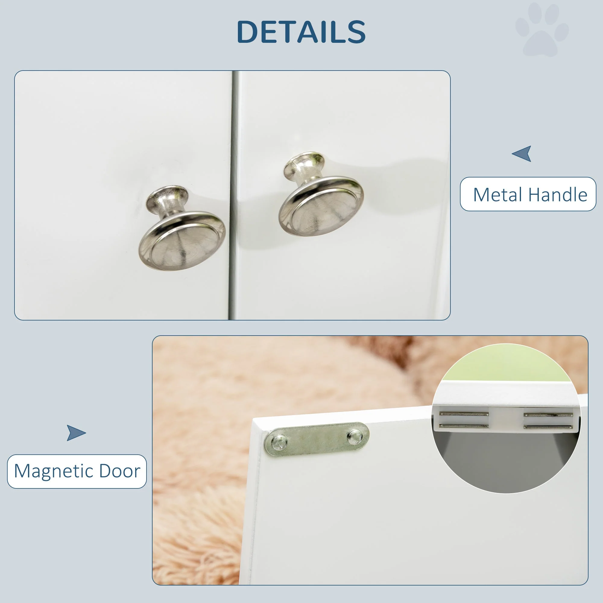 PawHut Raised Dog Bowls for Large Dogs Pet Feeding Station with Stand - Image 6