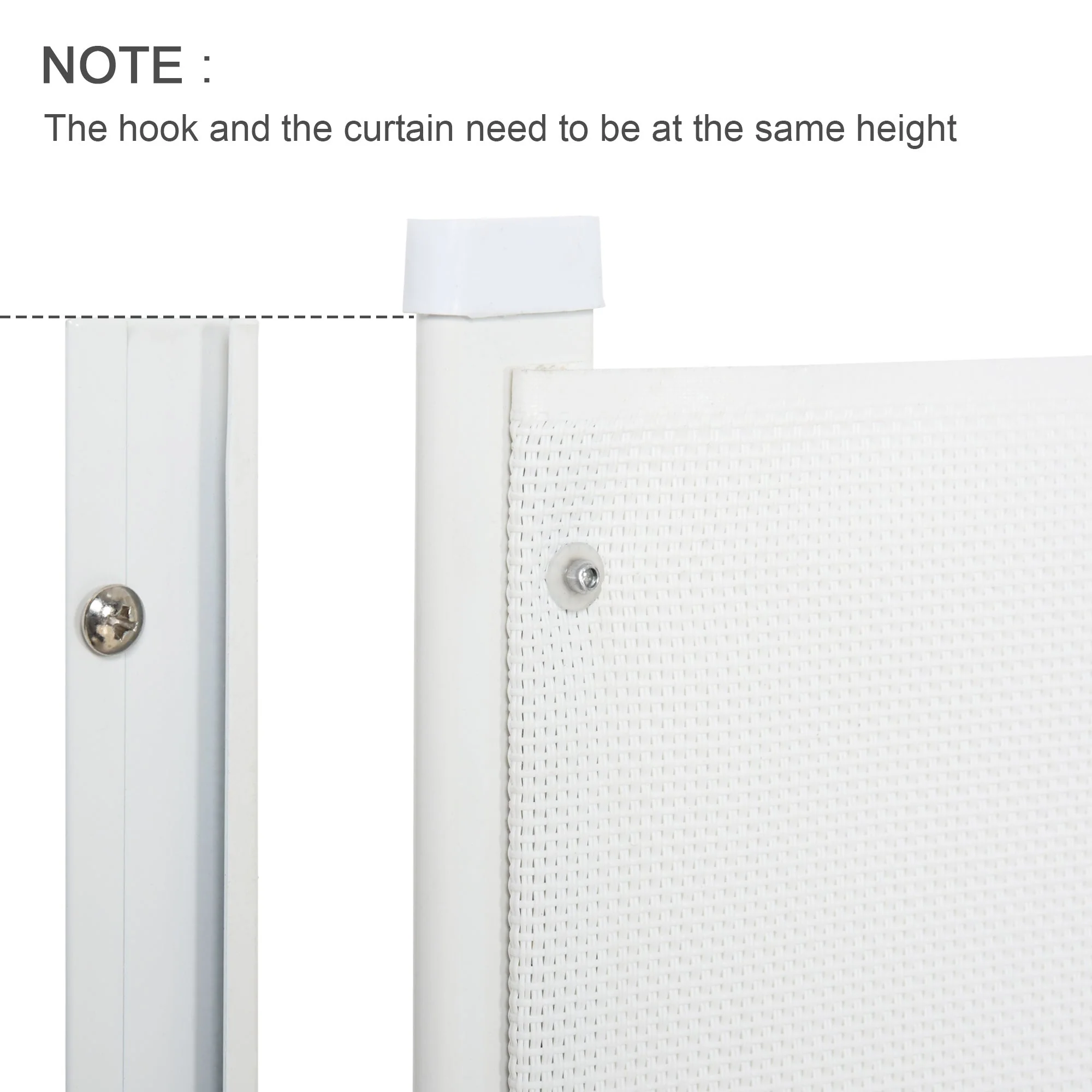 PawHut Retractable Safety Gate Dog Pet Barrier Folding Protector Home Doorway Room Divider Stair Guard White 115Lx82.5H cm - Image 7