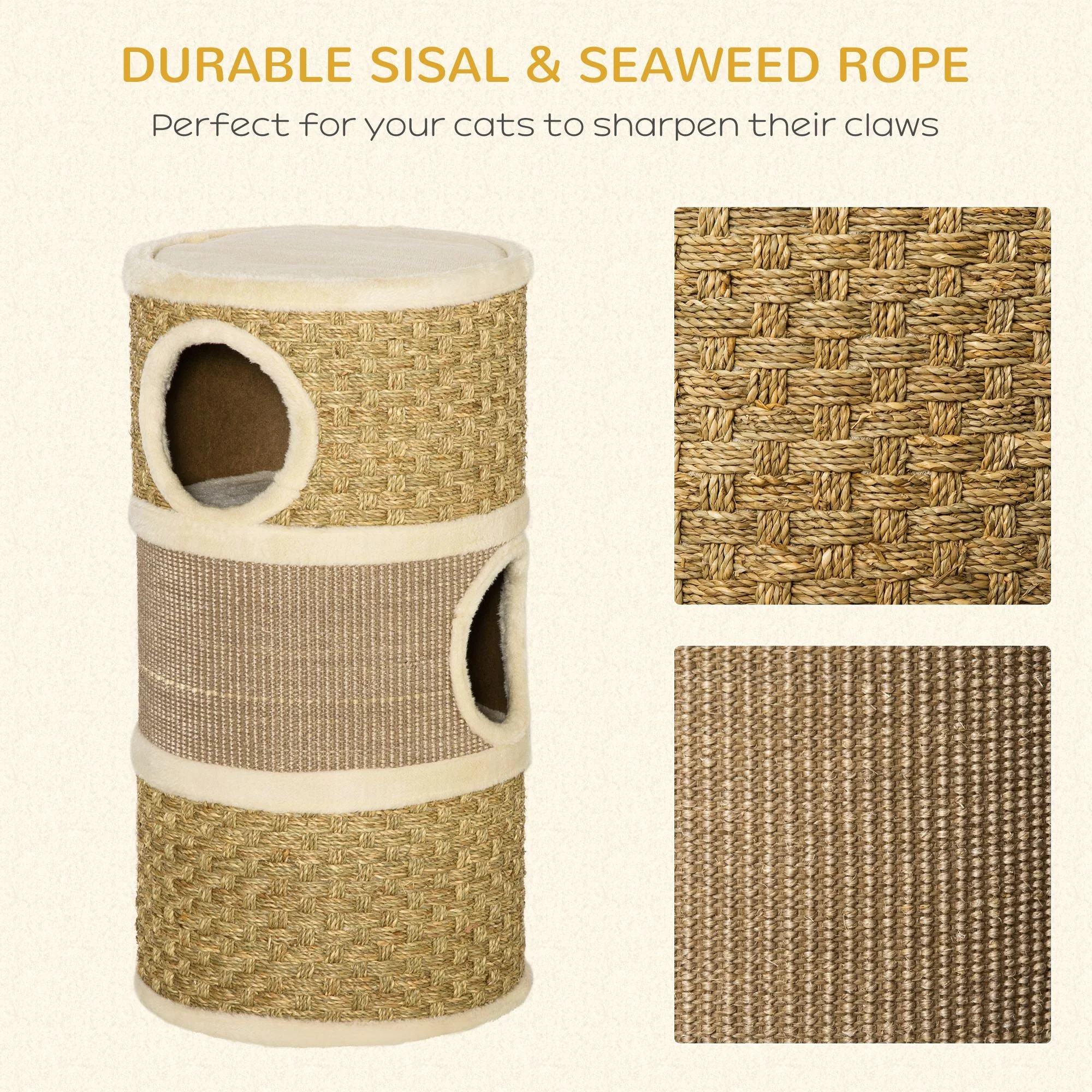 PawHut Scratching and climbing post Sisal Seaweed Road - Image 7