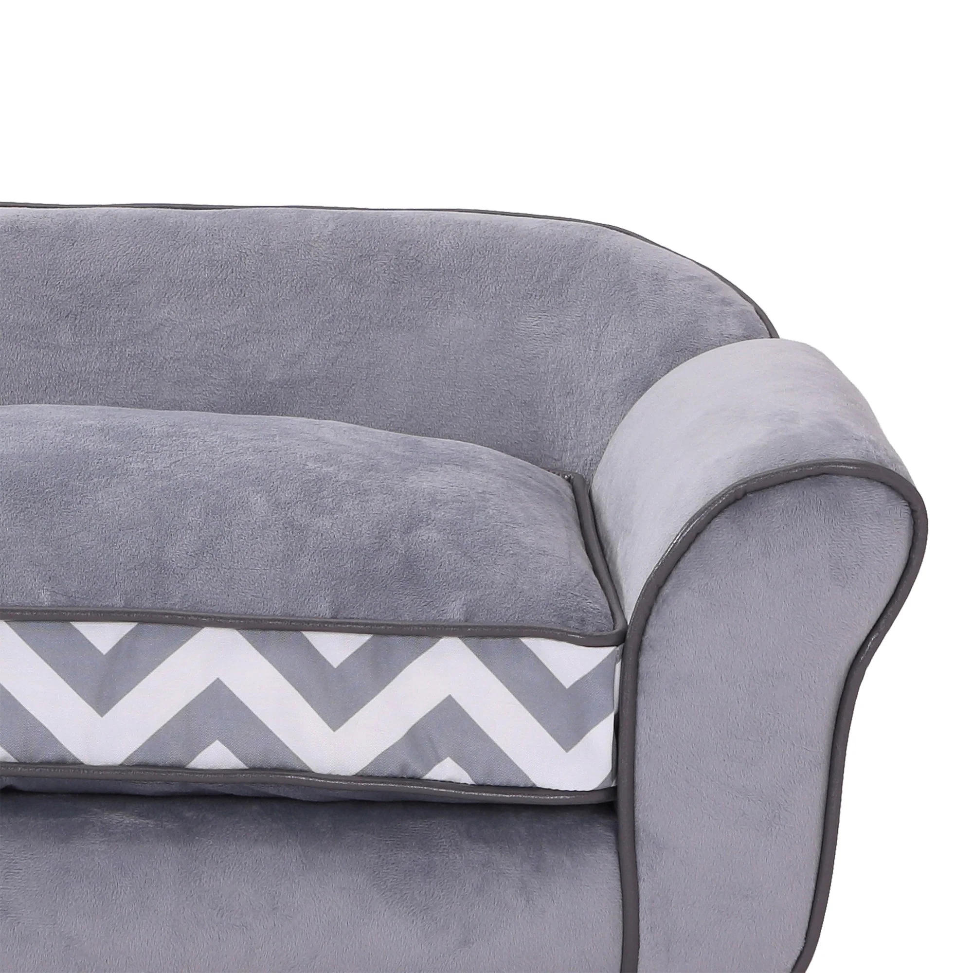 PawHut Velvet-Feel Small Dog Pet Bed - Grey - Image 5