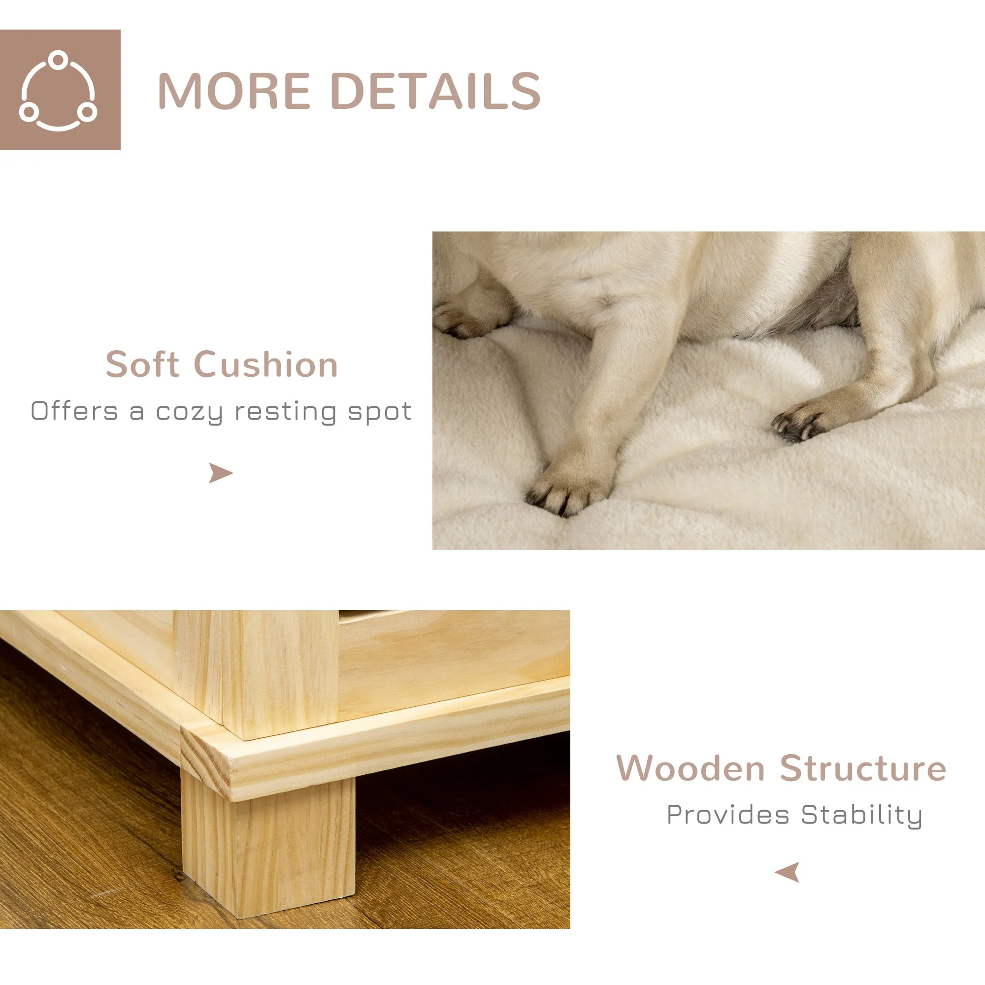 PawHut Wooden Dog Crate - Image 8