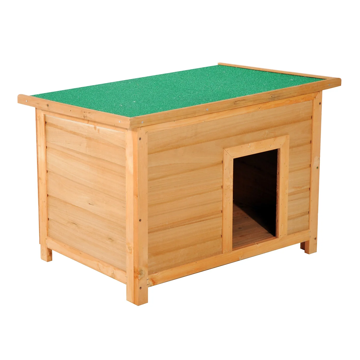PawHut Wooden Dog Kennel Elevated Dog Pet House w/ Open Top 82W x 58D x 58H cm - Image 3