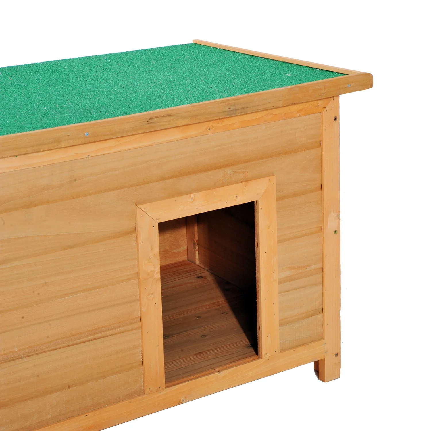 PawHut Wooden Dog Kennel Elevated Dog Pet House w/ Open Top 82W x 58D x 58H cm - Image 9