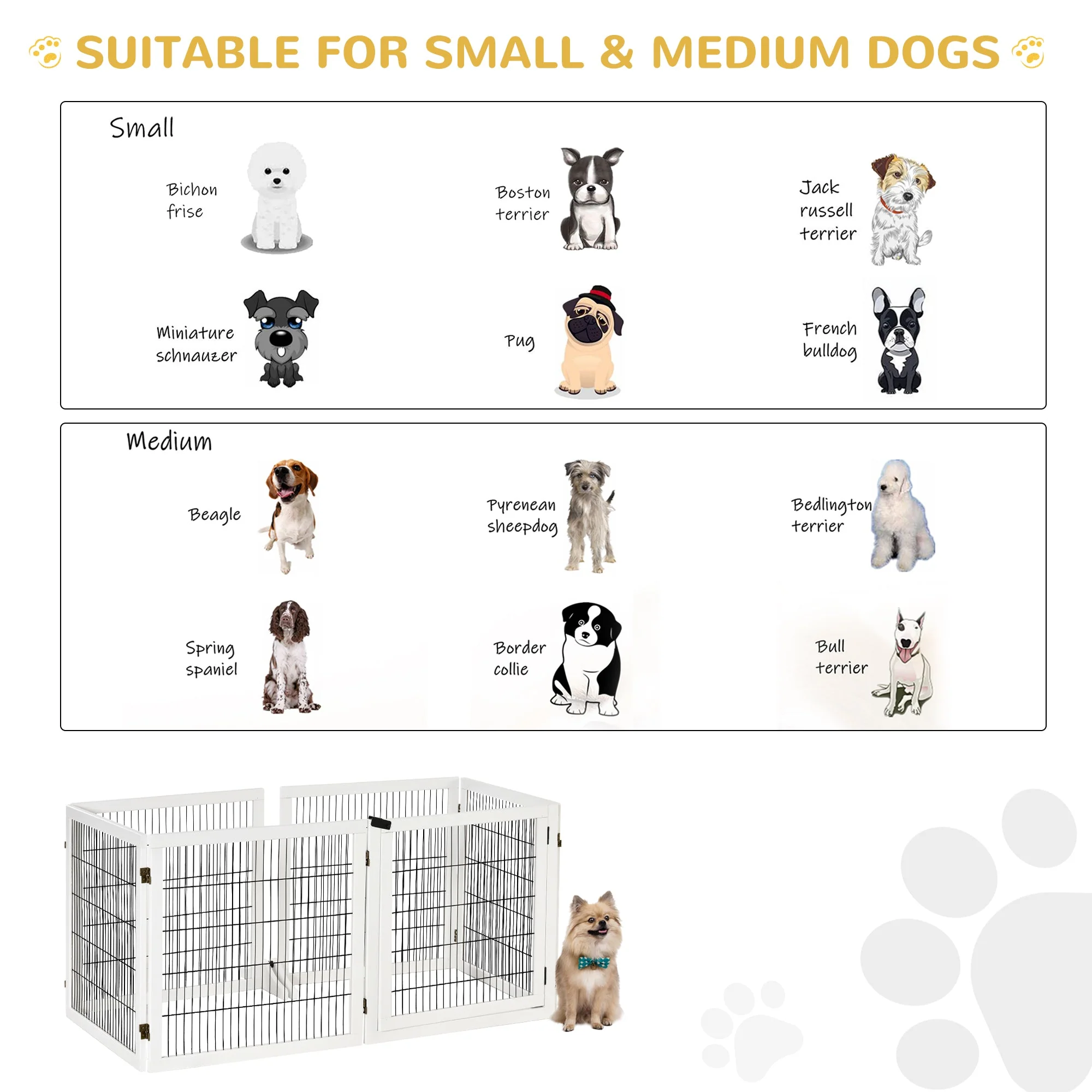 PawHut Wooden Pet Gate - Image 7