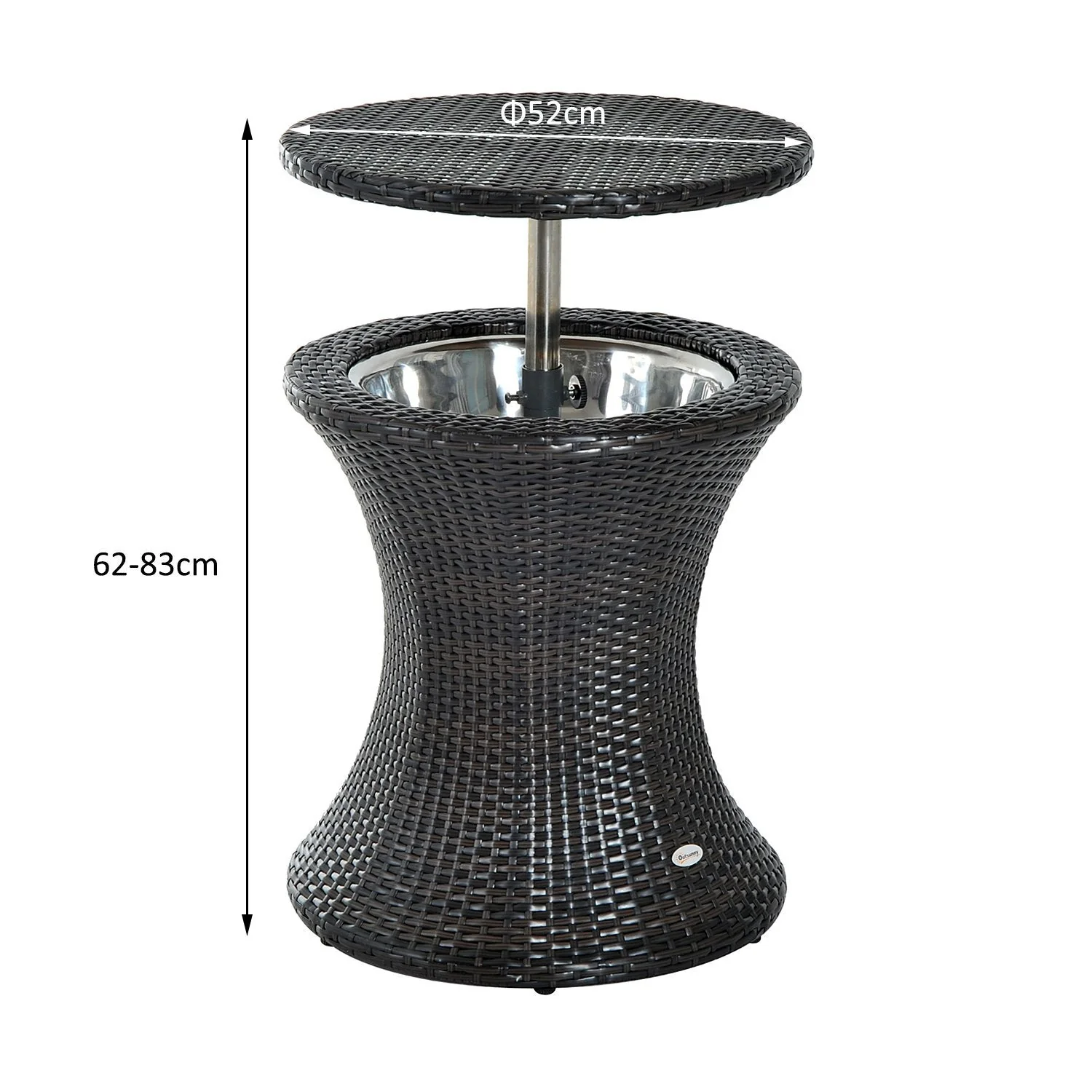 PE Rattan Ice Bucket Table - Image 3