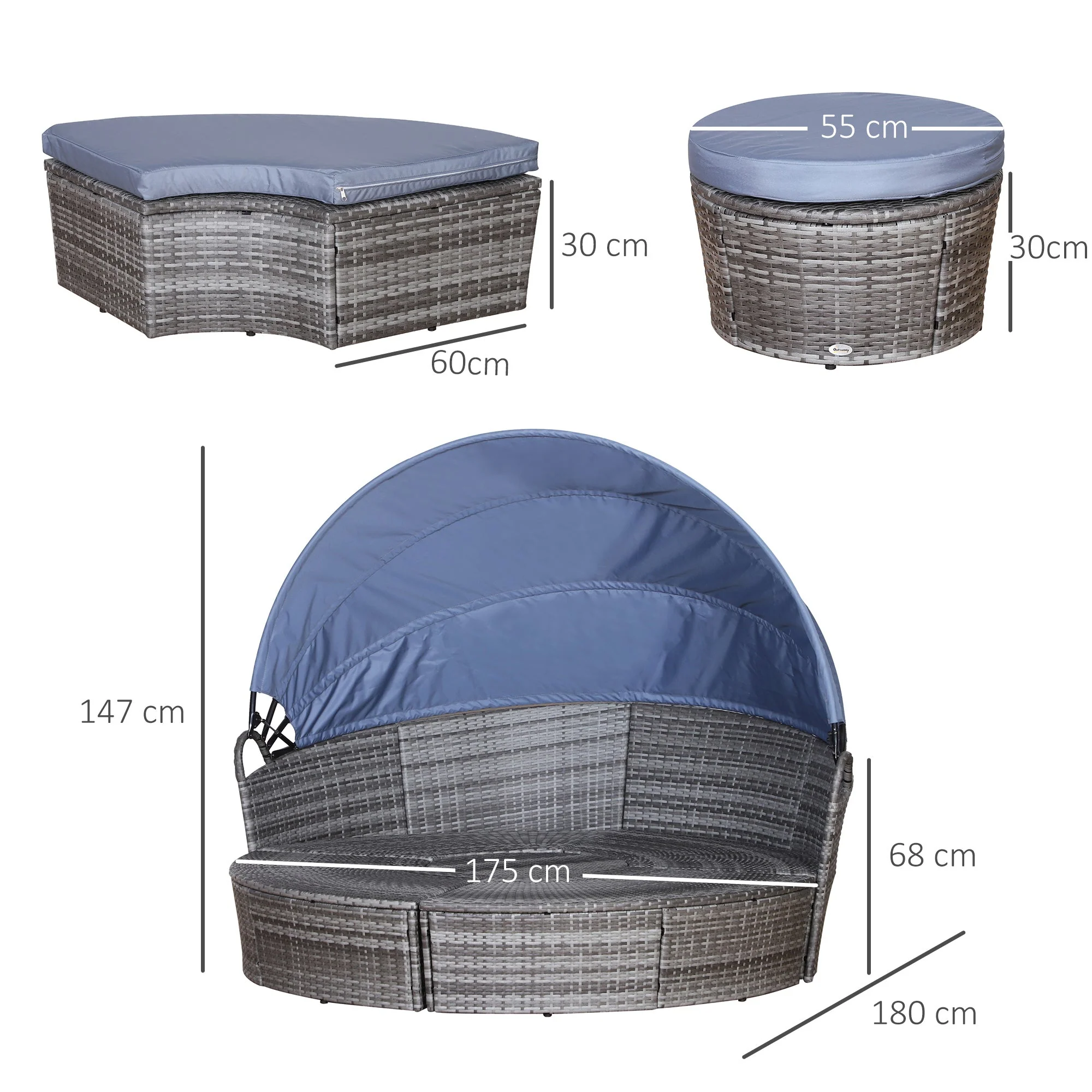 PE Rattan Lounge Set - Image 3