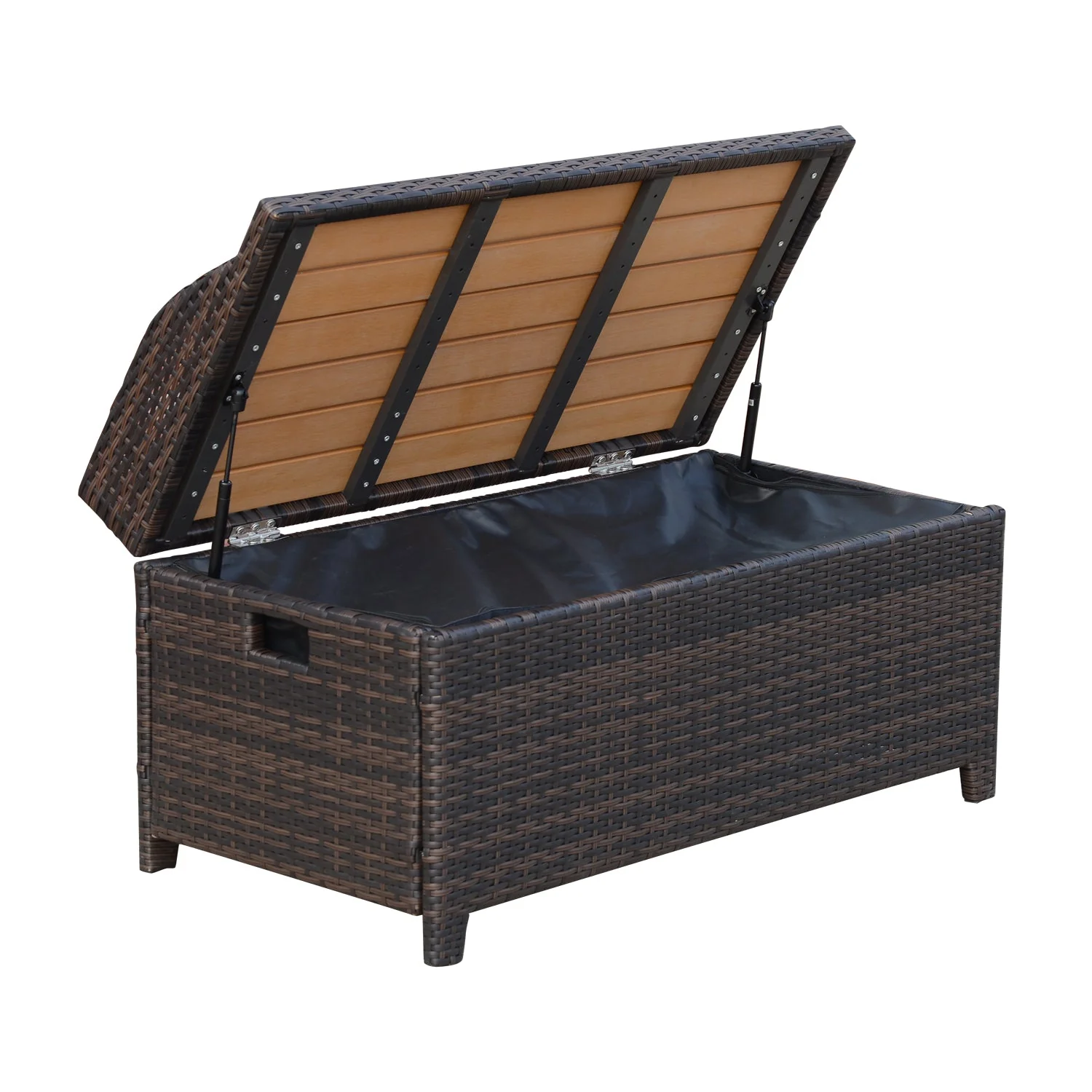 PE Rattan Outdoor Storage Benches - Image 8