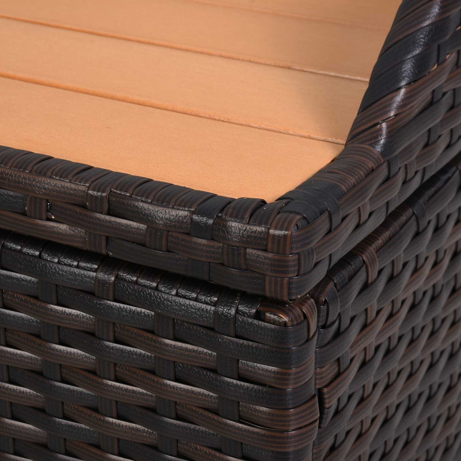 PE Rattan Outdoor Storage Benches - Image 9