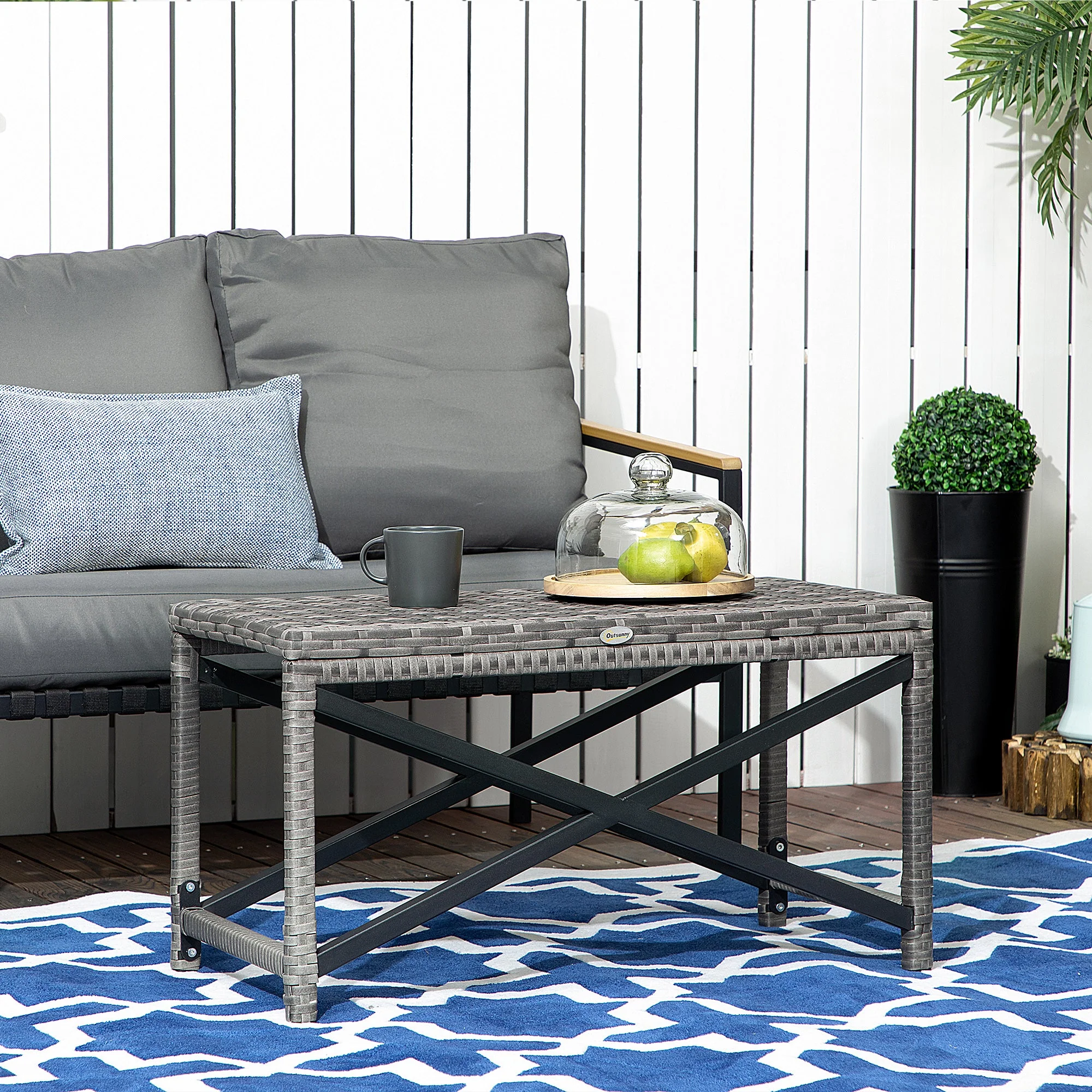 PE Wicker Outdoor Coffee Table - Image 2