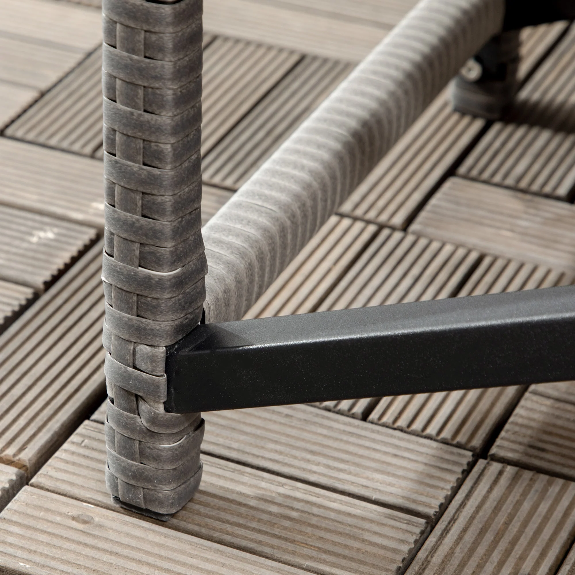 PE Wicker Outdoor Coffee Table - Image 9