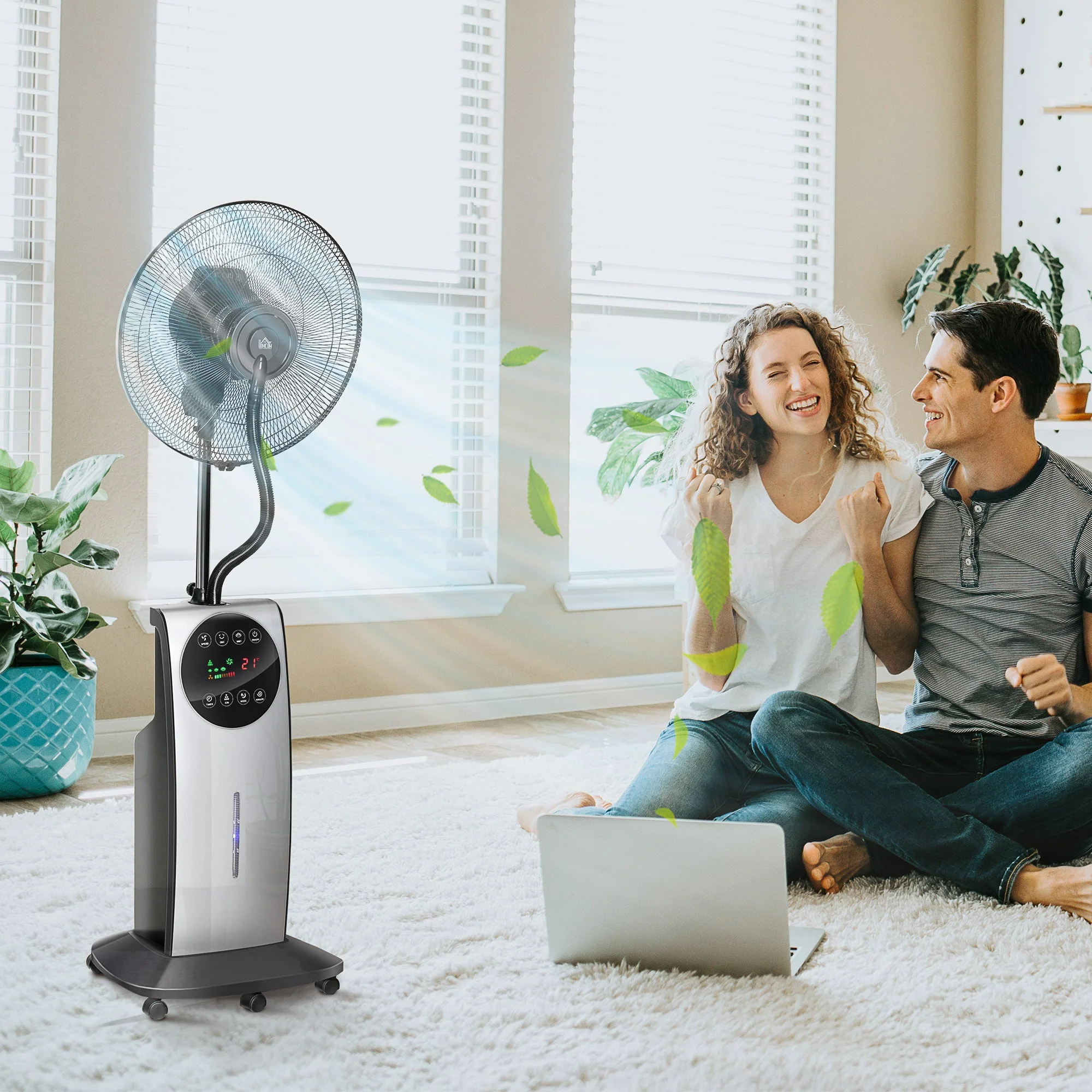 Pedestal Fan with Water Mist Spray - Image 2