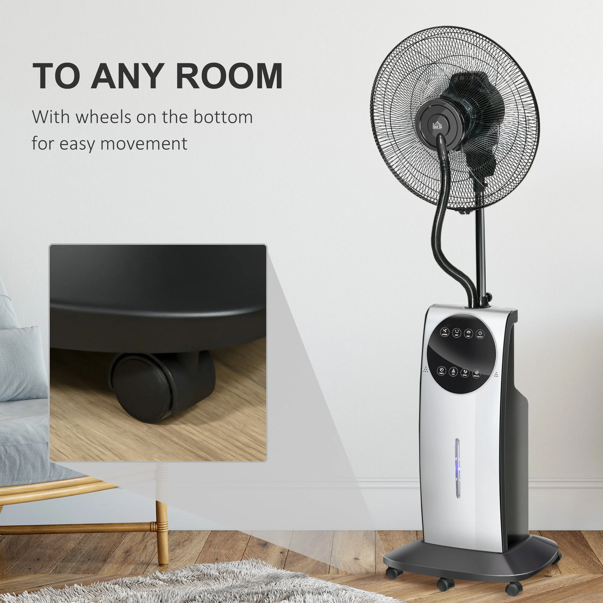 Pedestal Fan with Water Mist Spray - Image 4