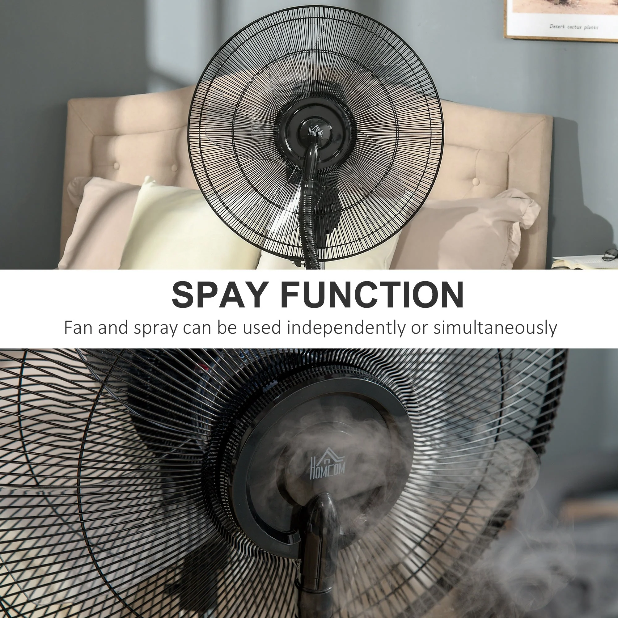 Pedestal Fan with Water Mist Spray - Image 6