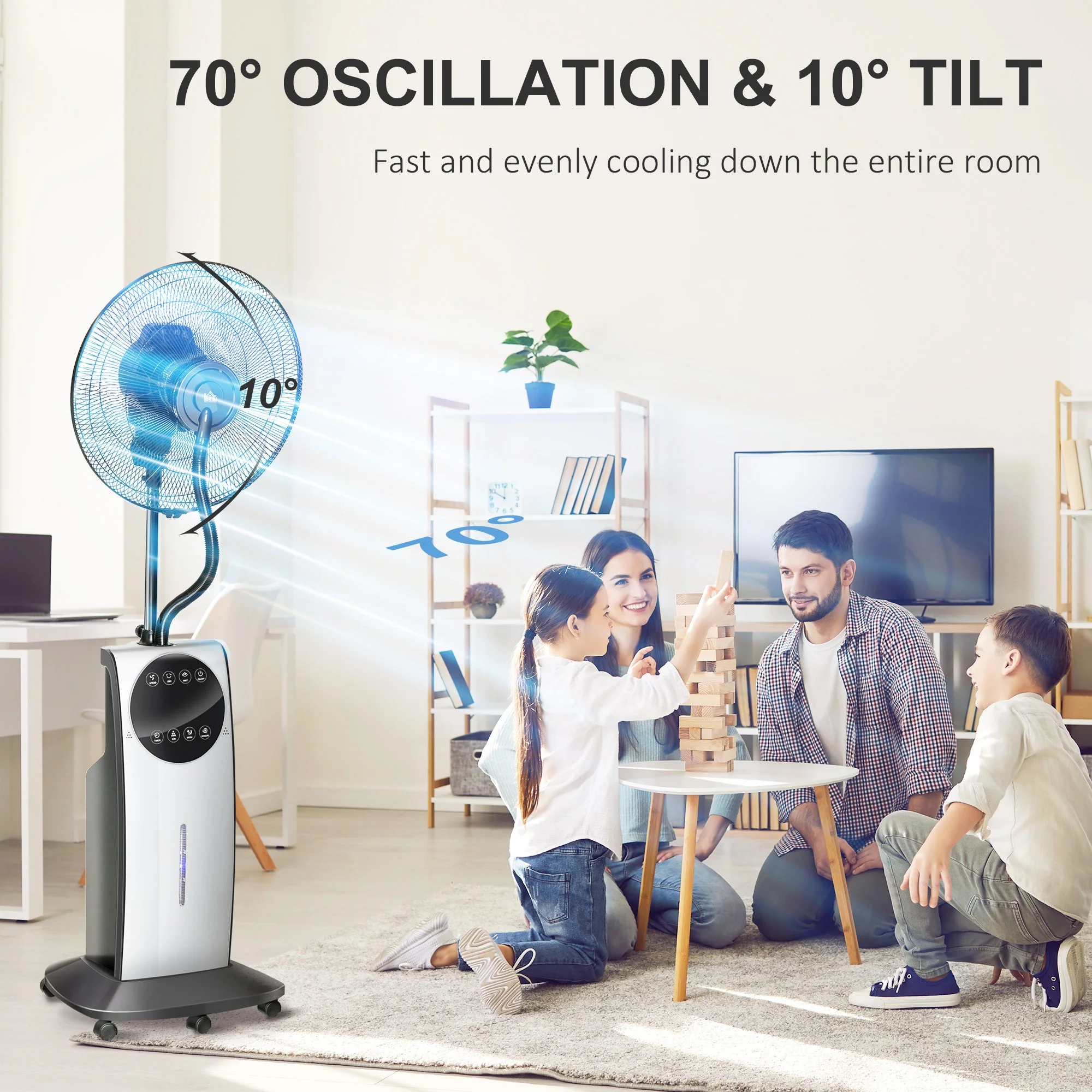 Pedestal Fan with Water Mist Spray - Image 7