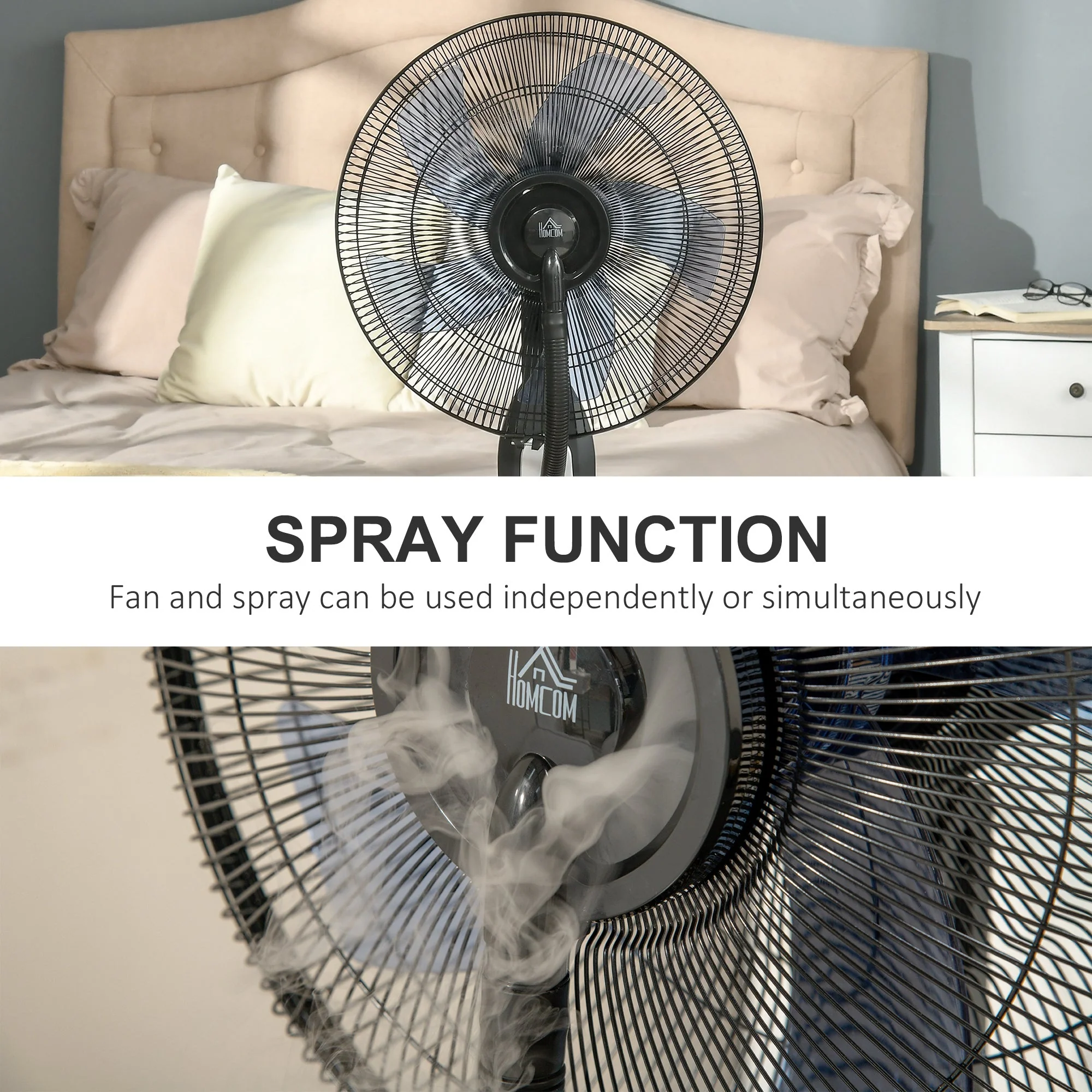 Pedestal Fan with Water Mist Spray - Image 4