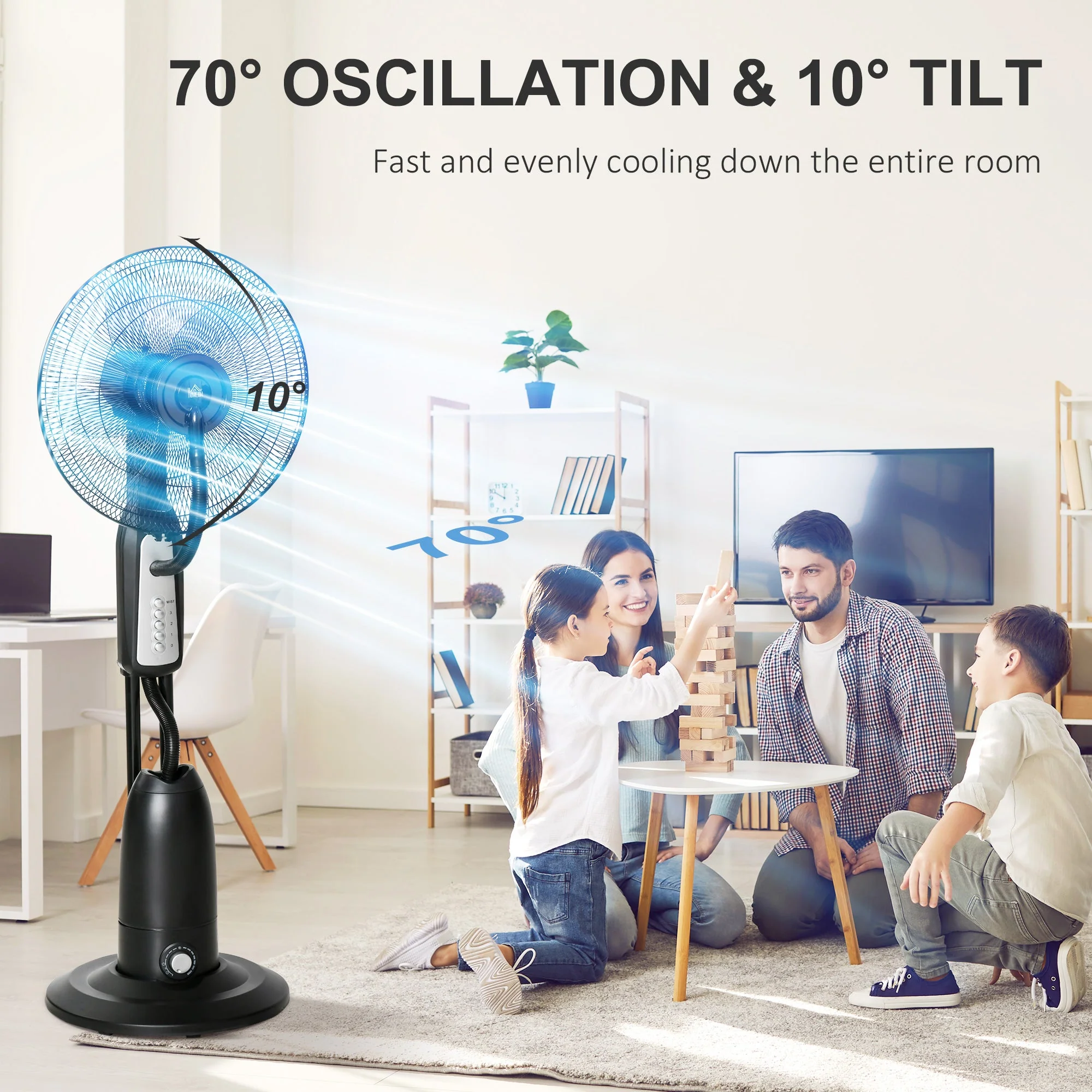 Pedestal Fan with Water Mist Spray - Image 6