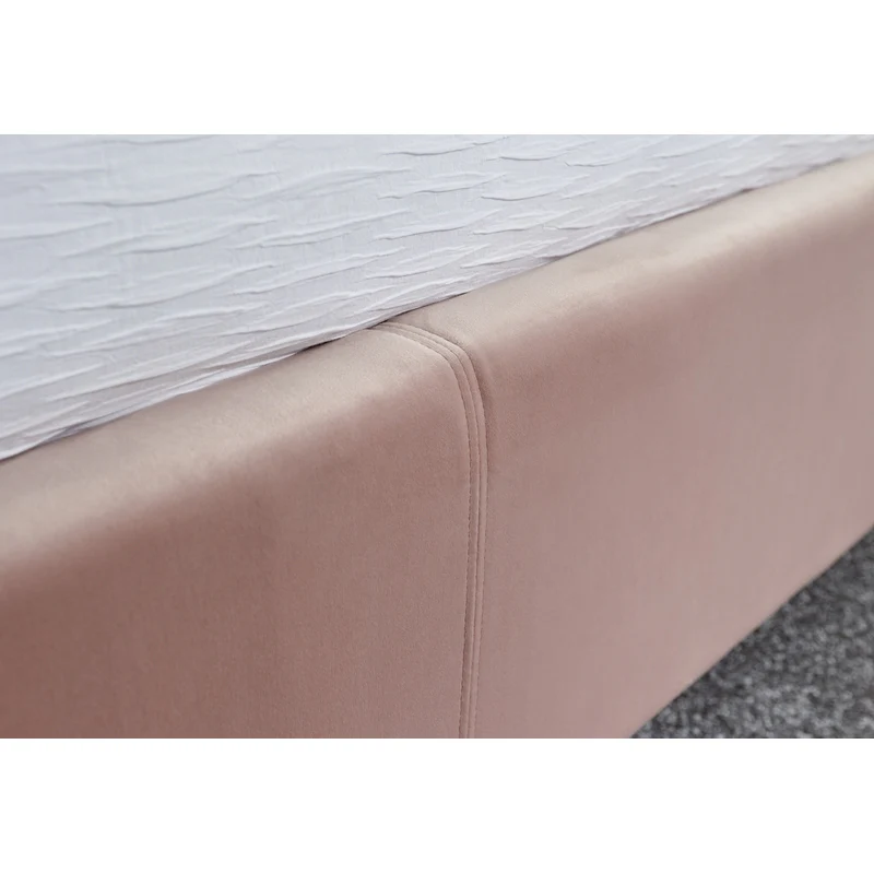 Pettine King Size Ottoman Bed Wood & Fabric Pink 5 x 7ft - Image 8