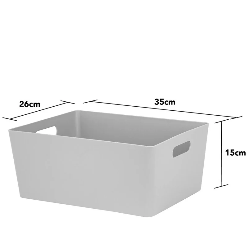 Plastic Basket 11.5 Litres - Grey Studio by Wham - Image 2