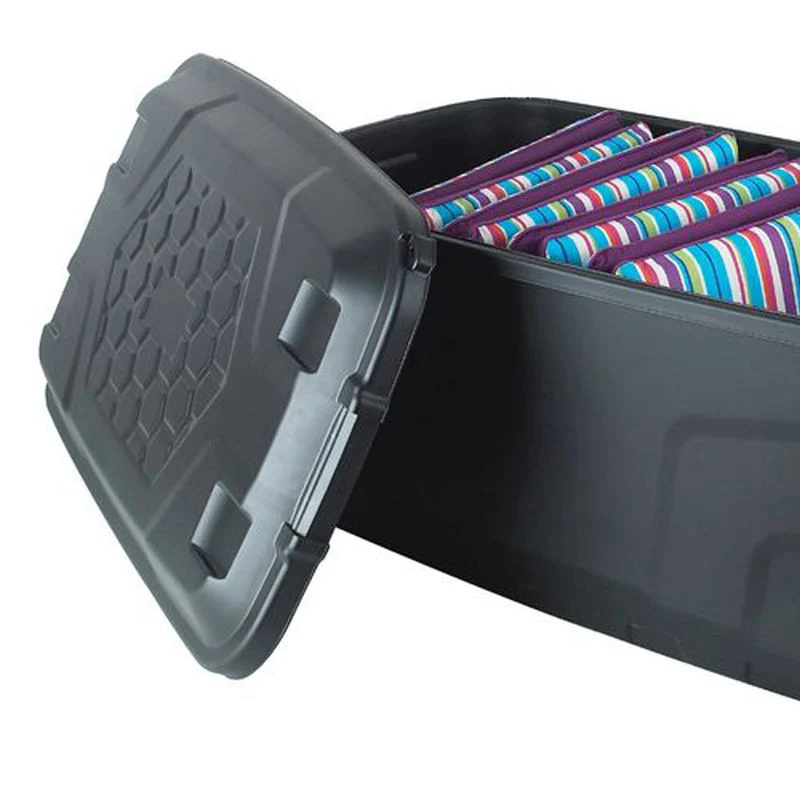 Plastic Storage Box 145 Litres Extra Large - Black Heavy Duty by Strata - Image 2