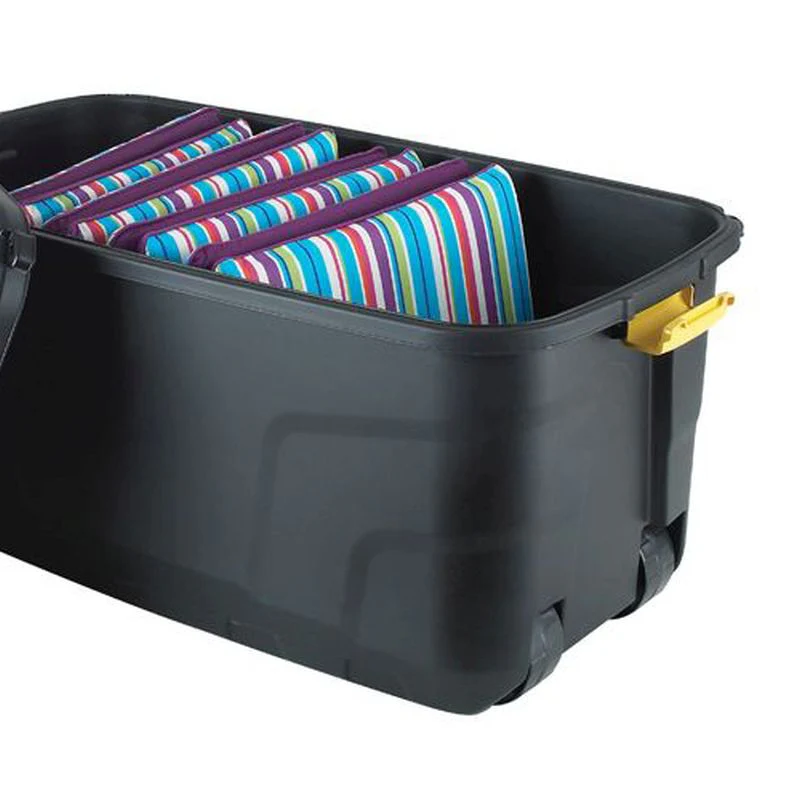 Plastic Storage Box 145 Litres Extra Large - Black Heavy Duty by Strata - Image 3