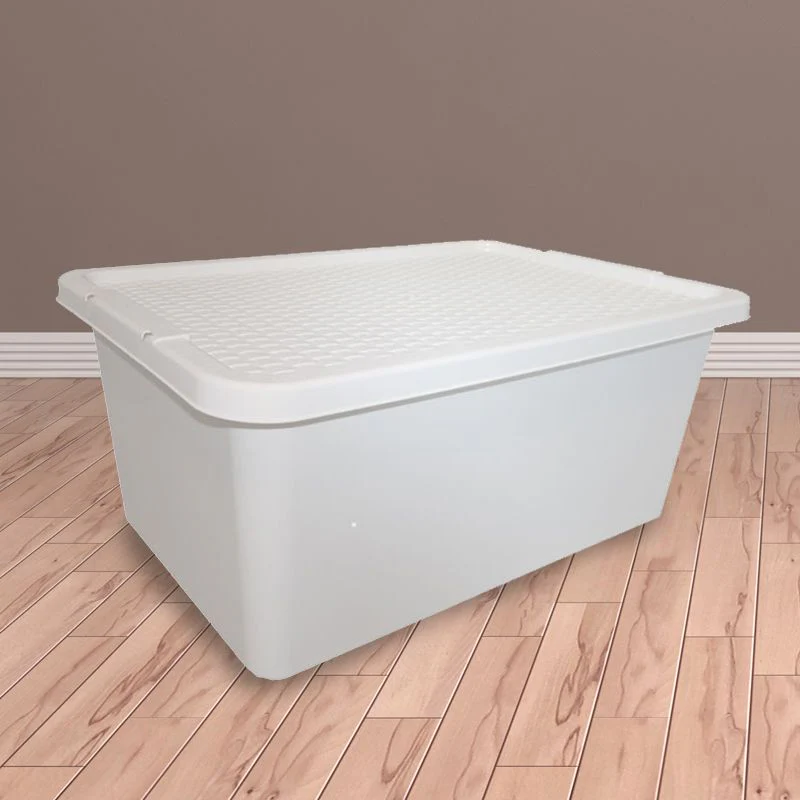 Plastic Storage Box 45 Litres - Cream by Simply Rattan - Image 2