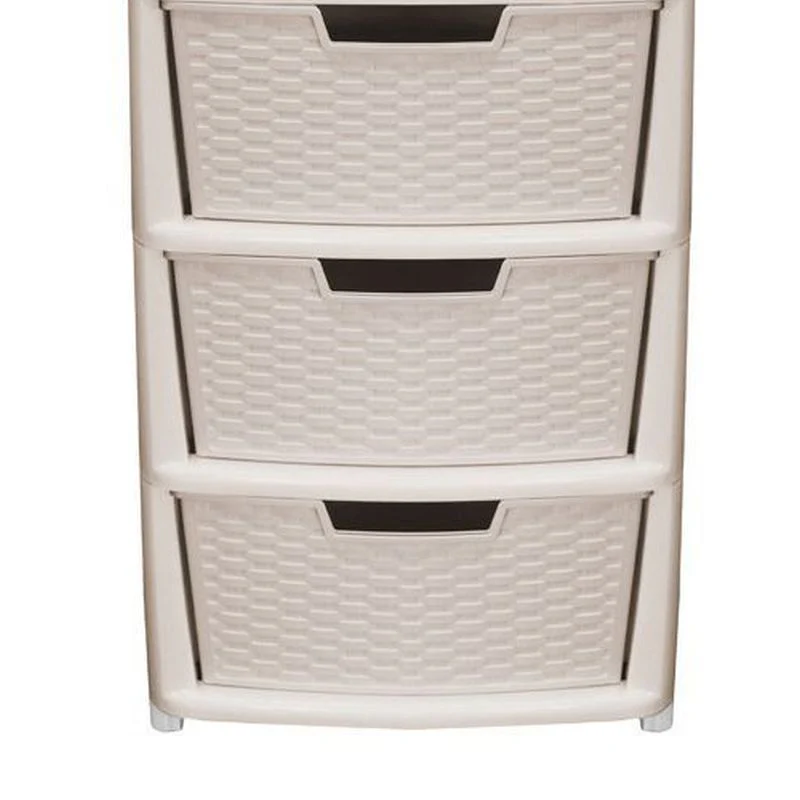 Plastic Storage Unit 4 Drawers 135 Litres Extra Large - Beige by Premier - Image 3