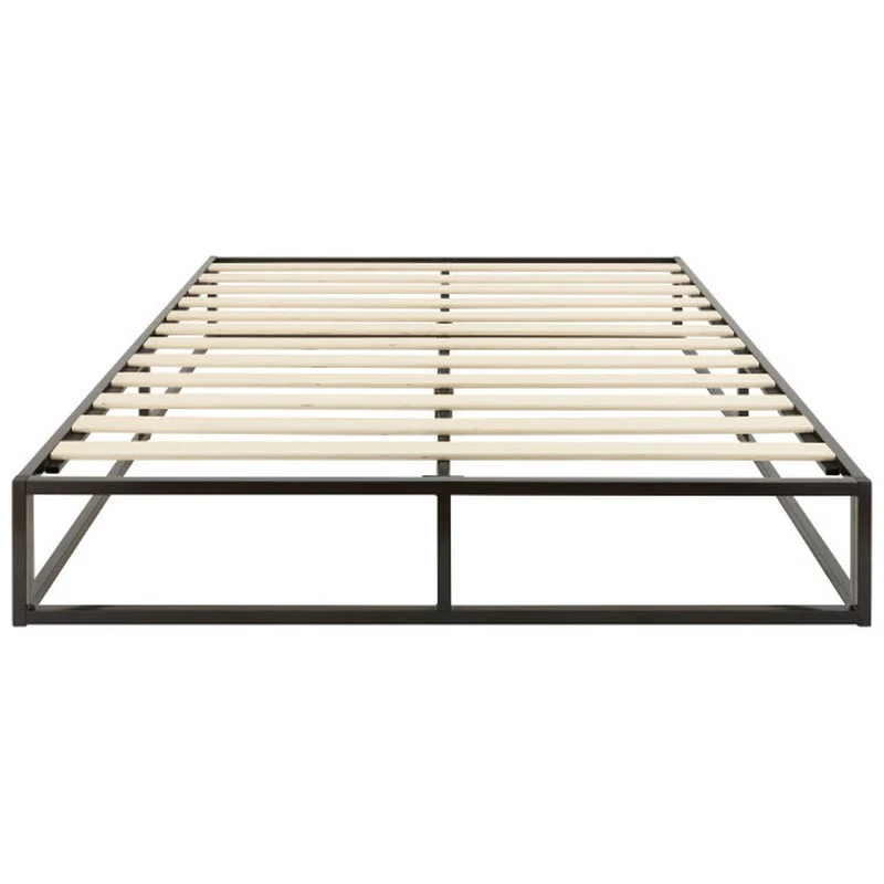 Platform Double Bed Metal Black 4 x 6ft - Image 10