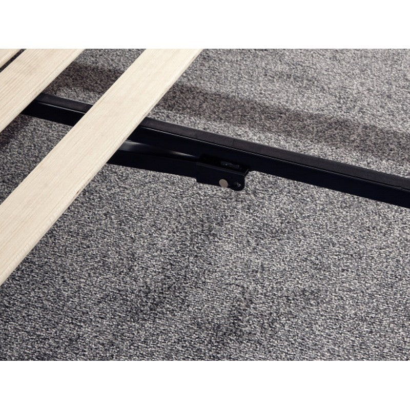 Platform Double Bed Metal Black 4 x 6ft - Image 6