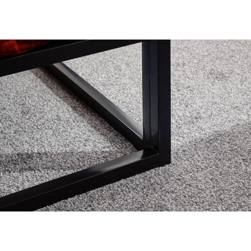 Platform Double Bed Metal Black 4 x 6ft - Image 10