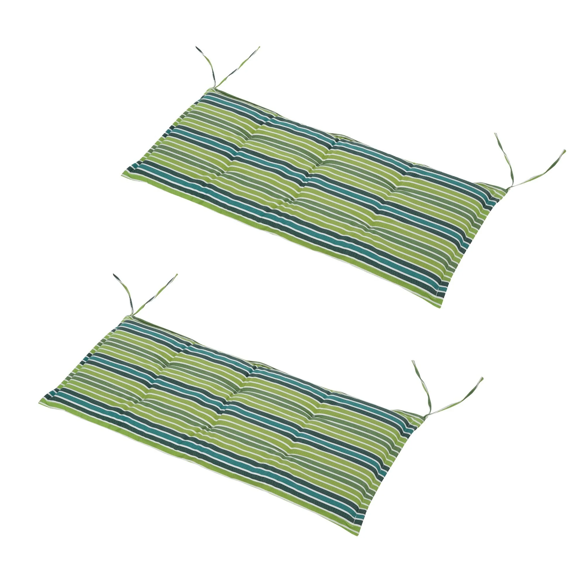 Polyester Set Of 2 Swing Chair Cushion Green Stripes - Image 2