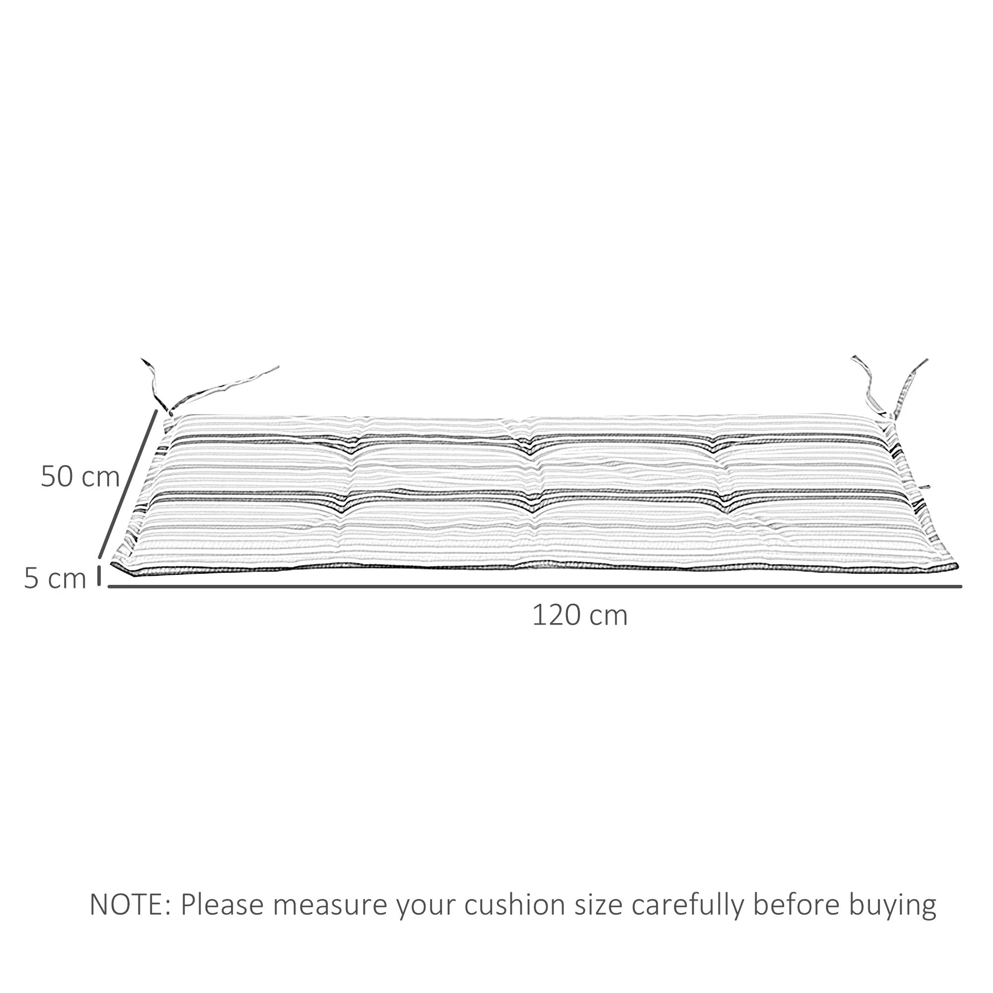 Polyester Set Of 2 Swing Chair Cushion Green Stripes - Image 3