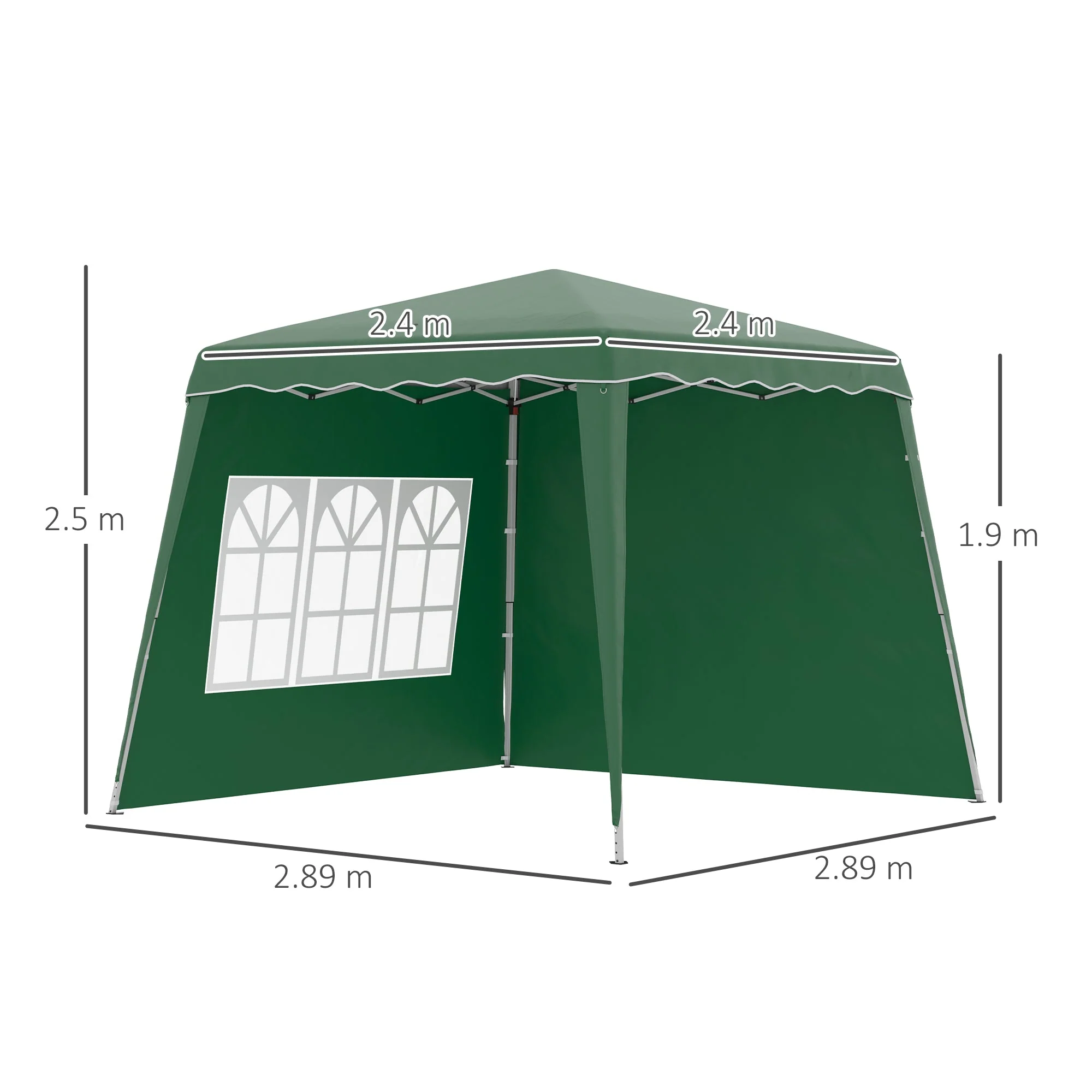 Pop Up Gazebo with 2 Sides - Image 3