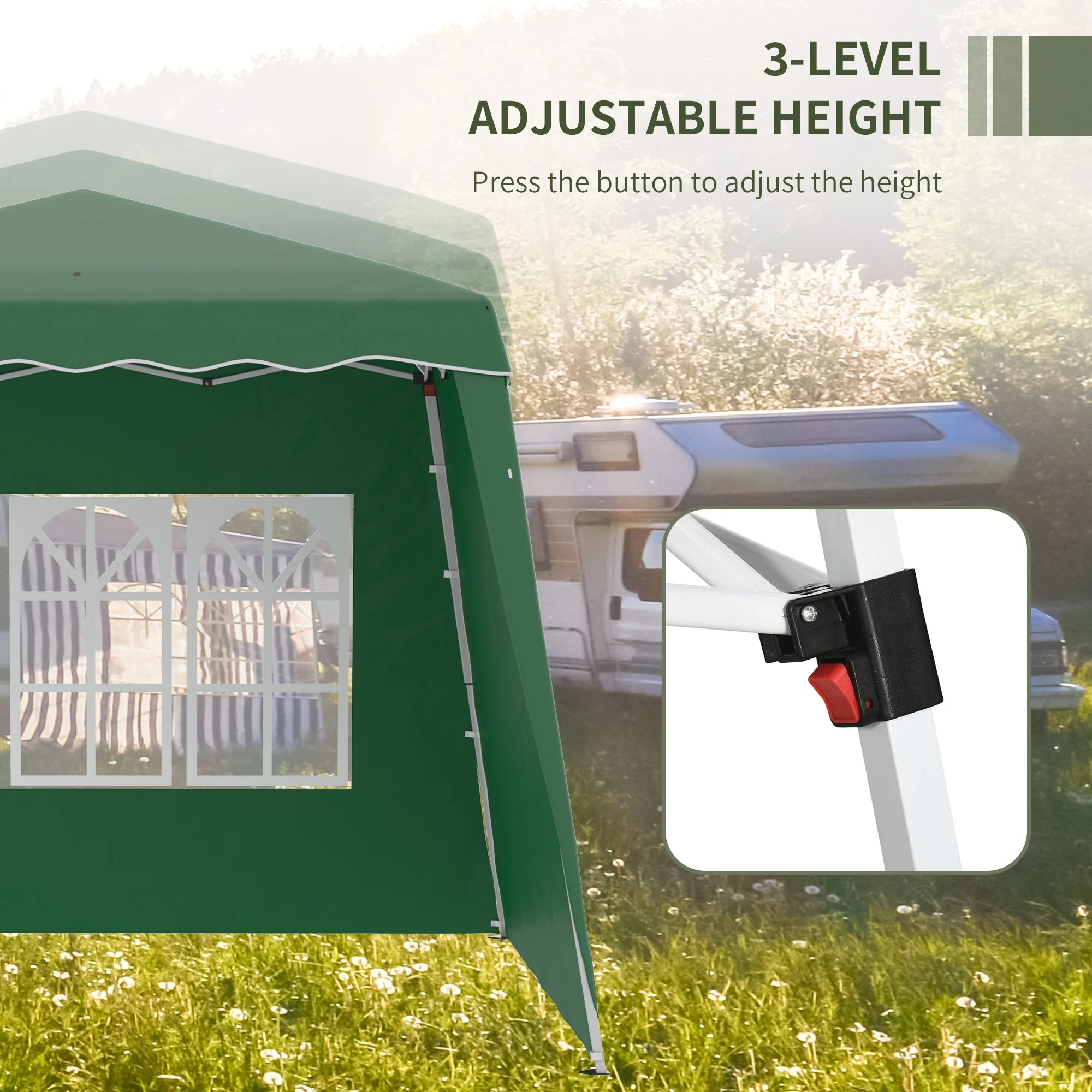 Pop Up Gazebo with 2 Sides - Image 6